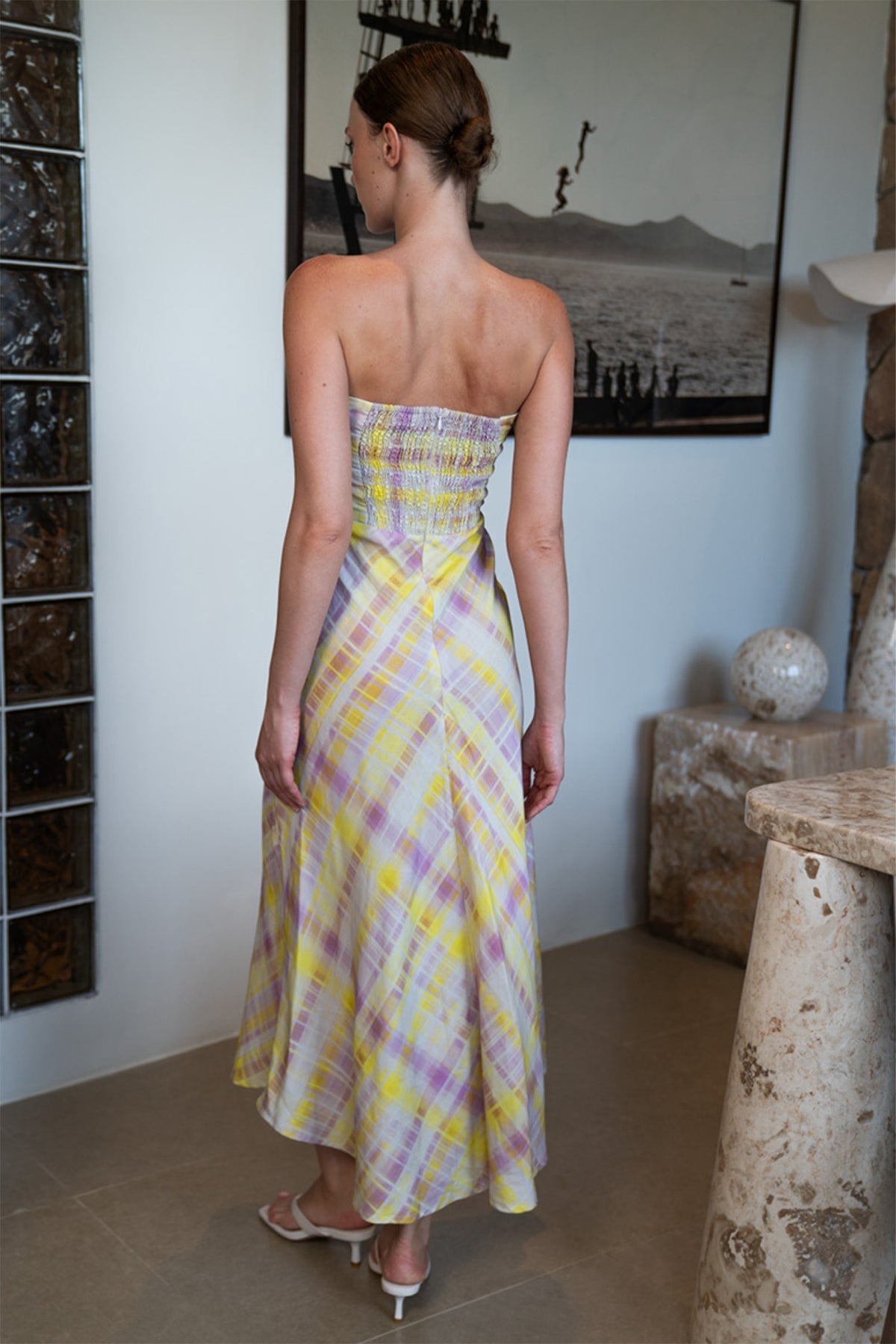 Sabine Midi Dress | Sorbet Plaid