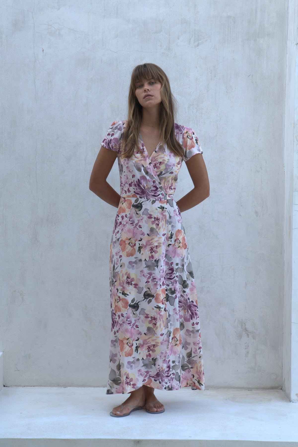 Alexa Maxi Wrap Dress | Soiree Floral