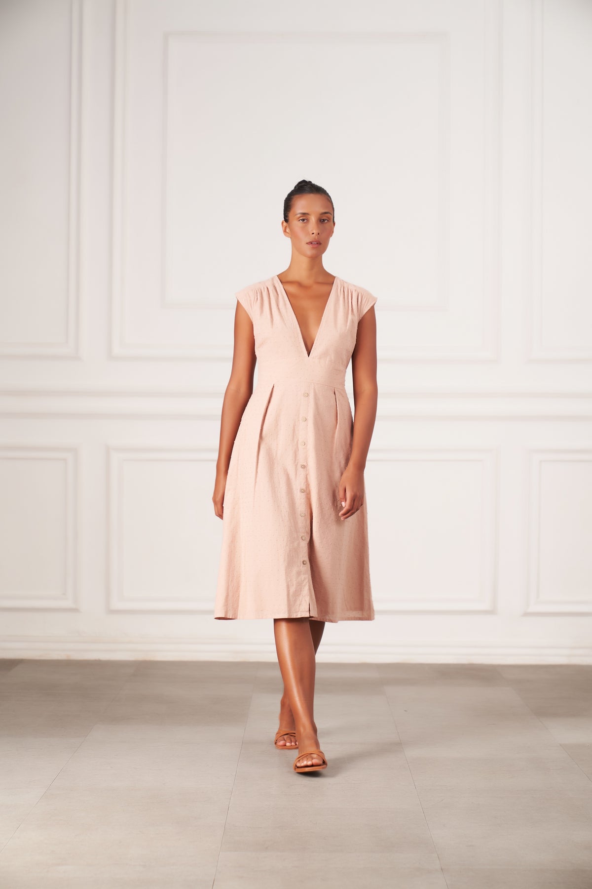 Valentina Midi Dress | Faded Blush