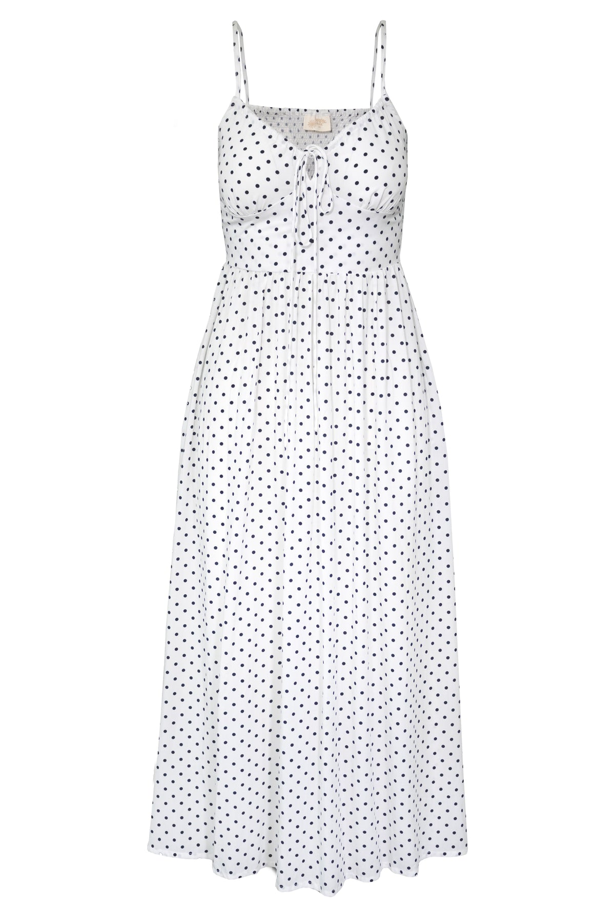 Carolyn Maxi Dress | White Polka Dot