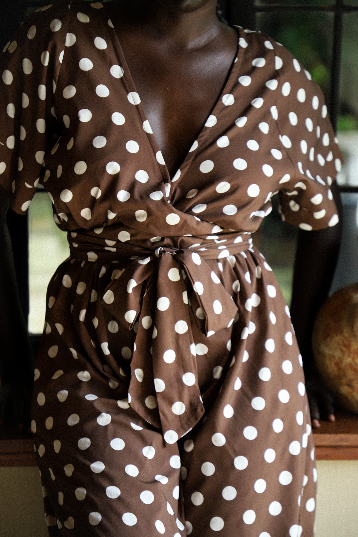 Melody Midi Dress | Espresso Dot
