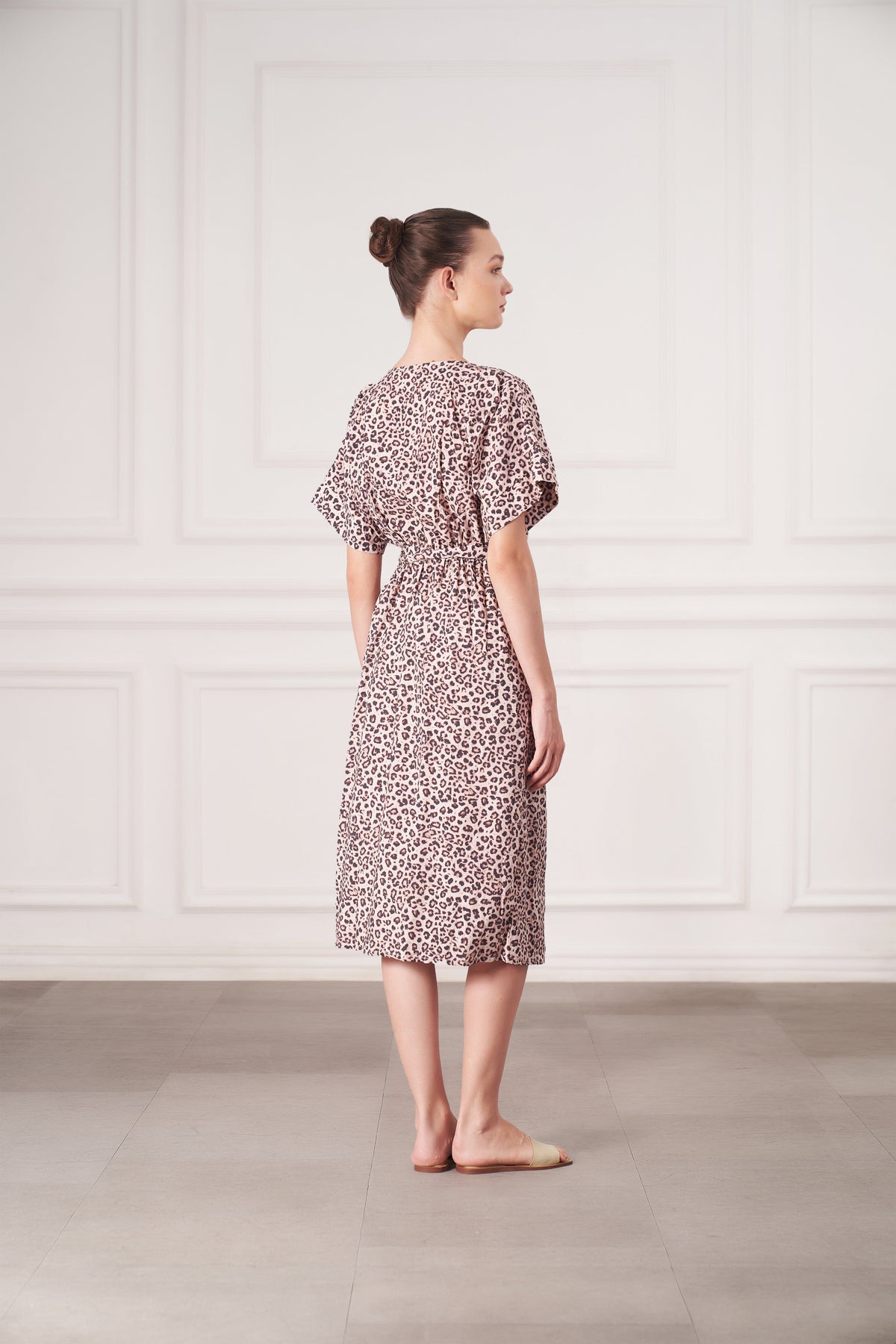 Melody Midi Dress | Snow Leopard
