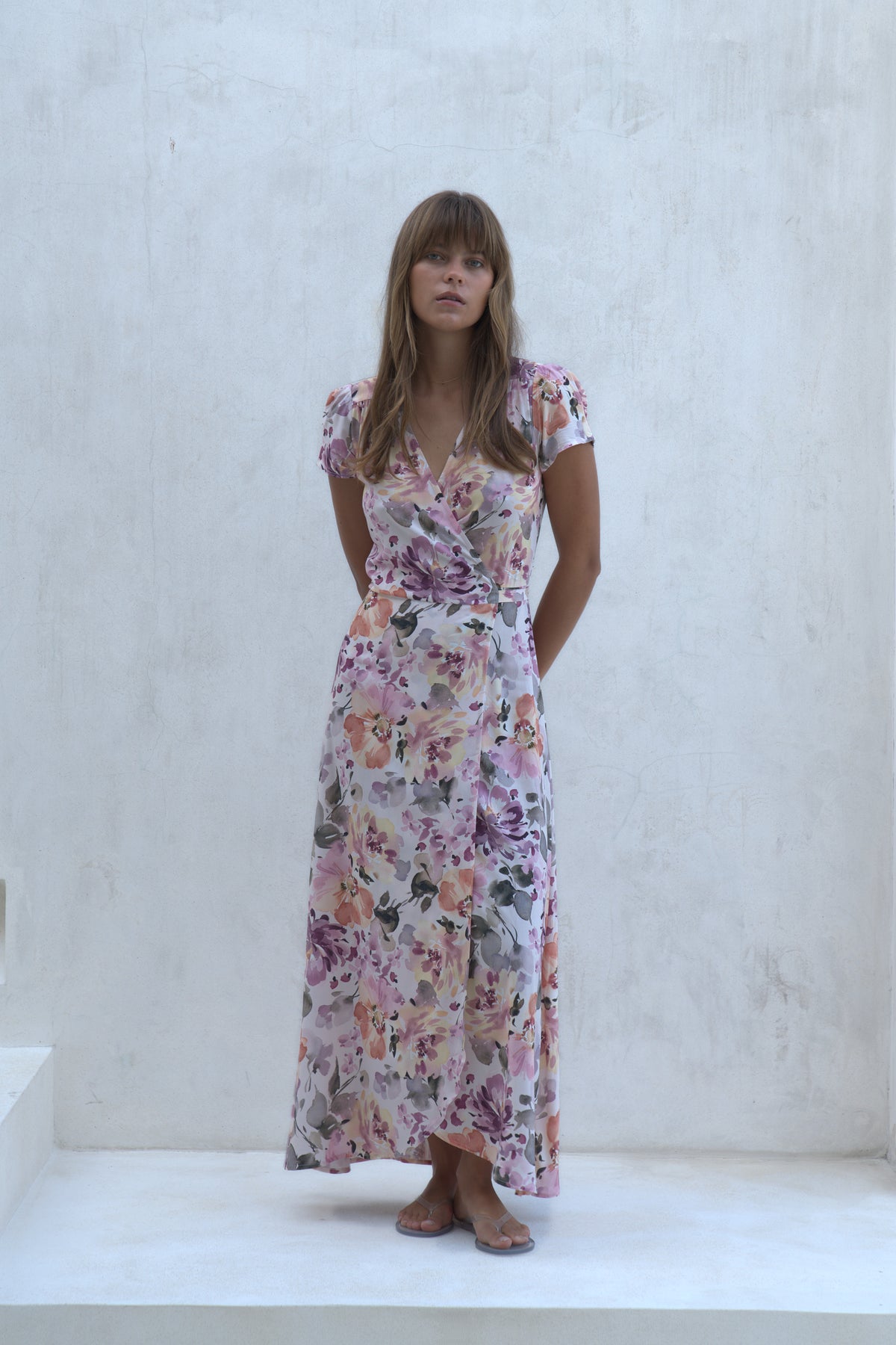 Alexa Maxi Wrap Dress | Soiree Floral