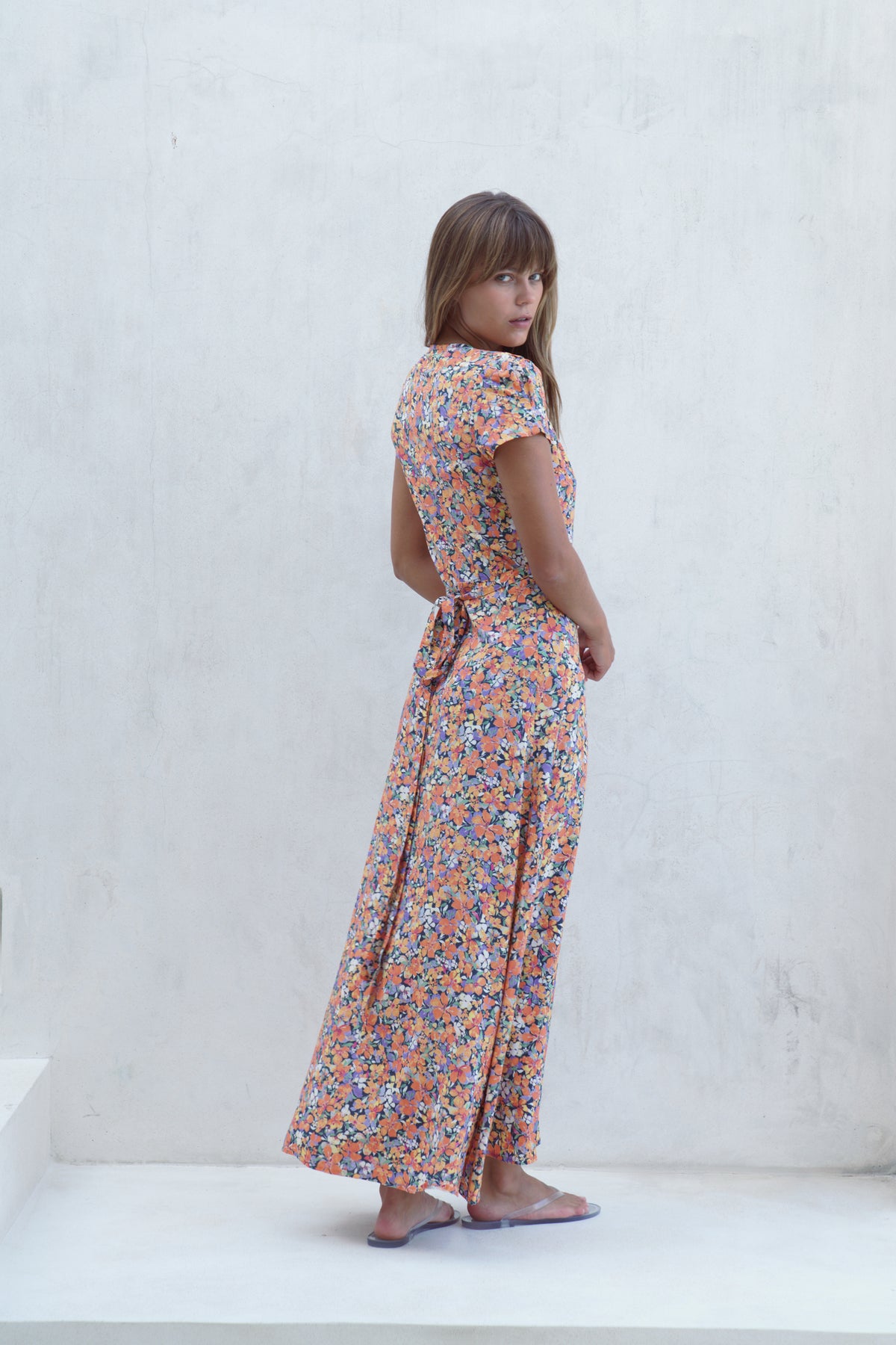 Alexa Maxi Wrap Dress | Wildflower