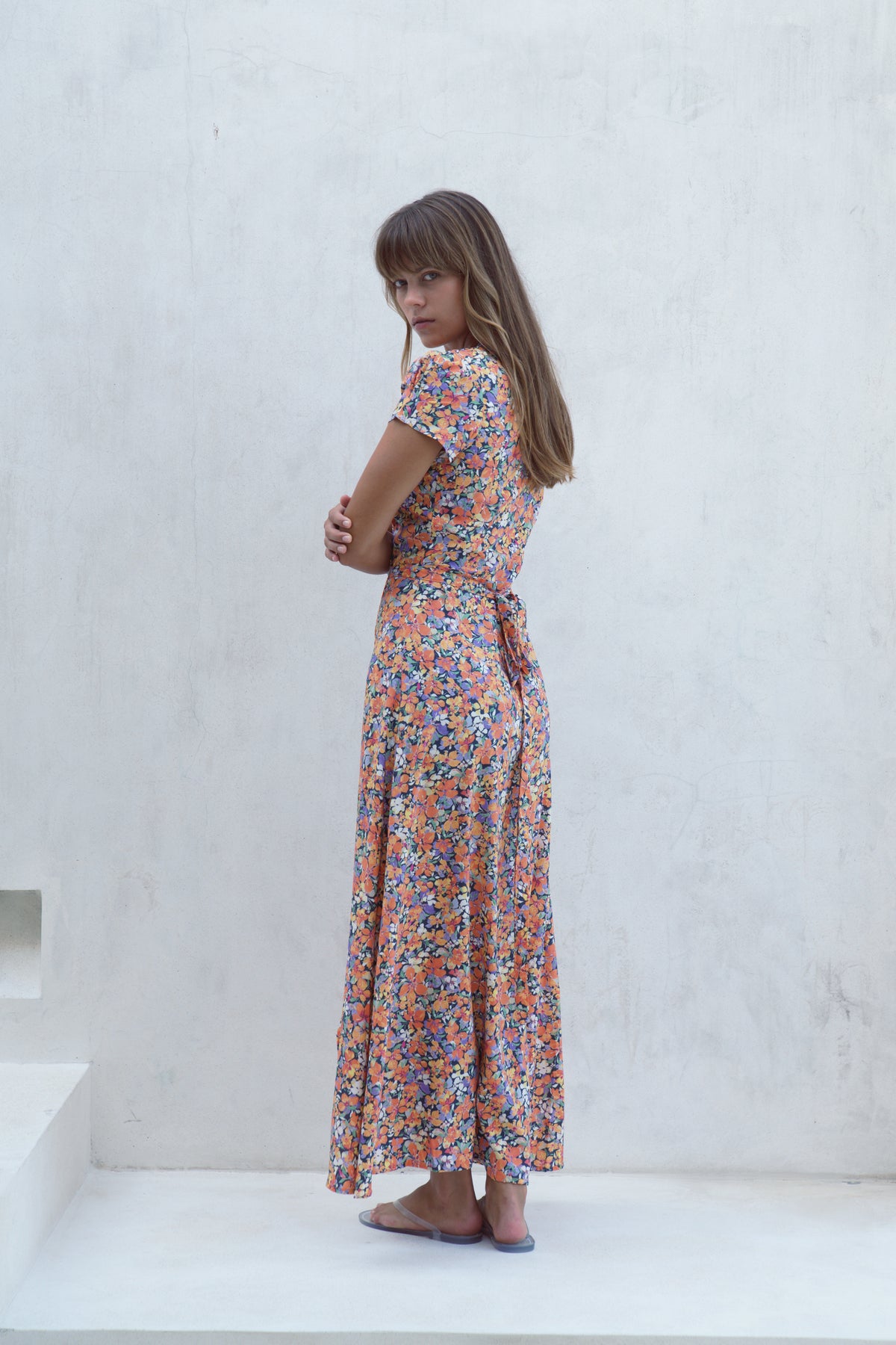 Alexa Maxi Wrap Dress | Wildflower