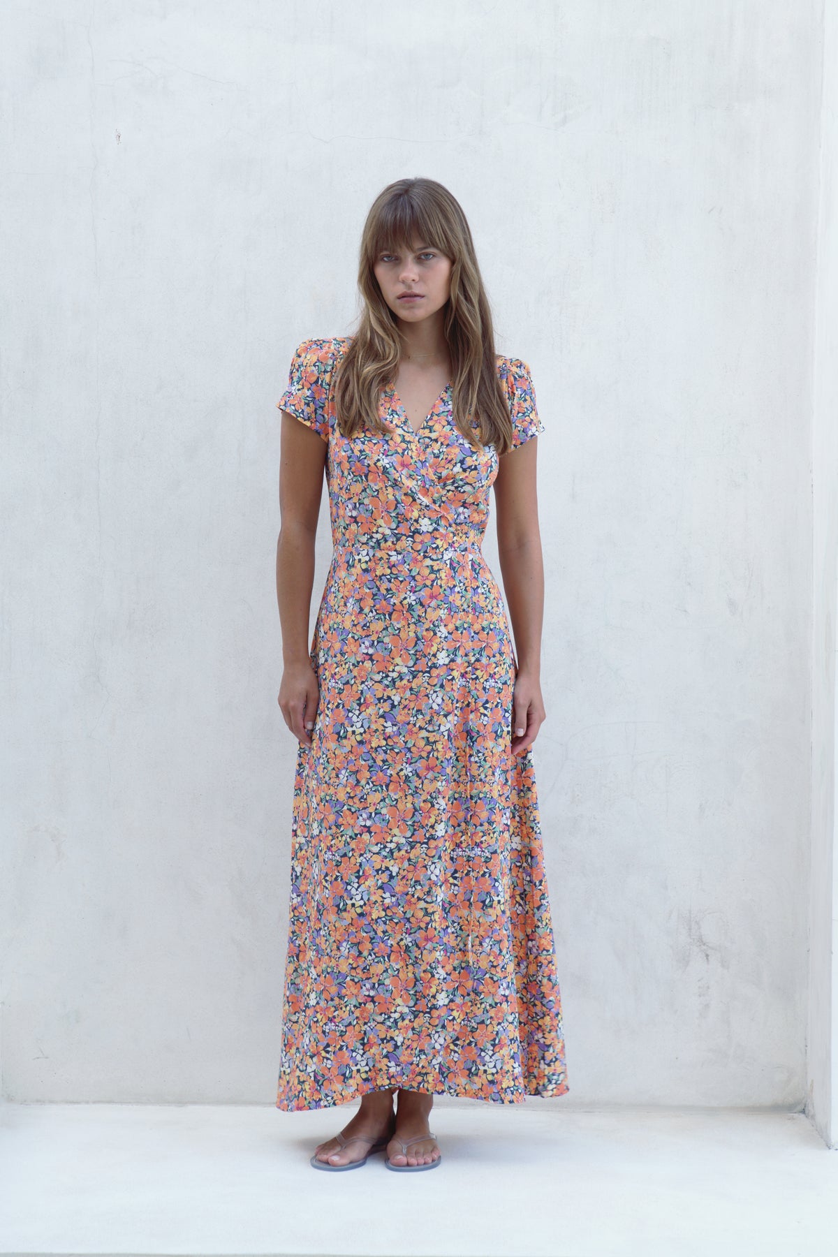 Alexa Maxi Wrap Dress | Wildflower
