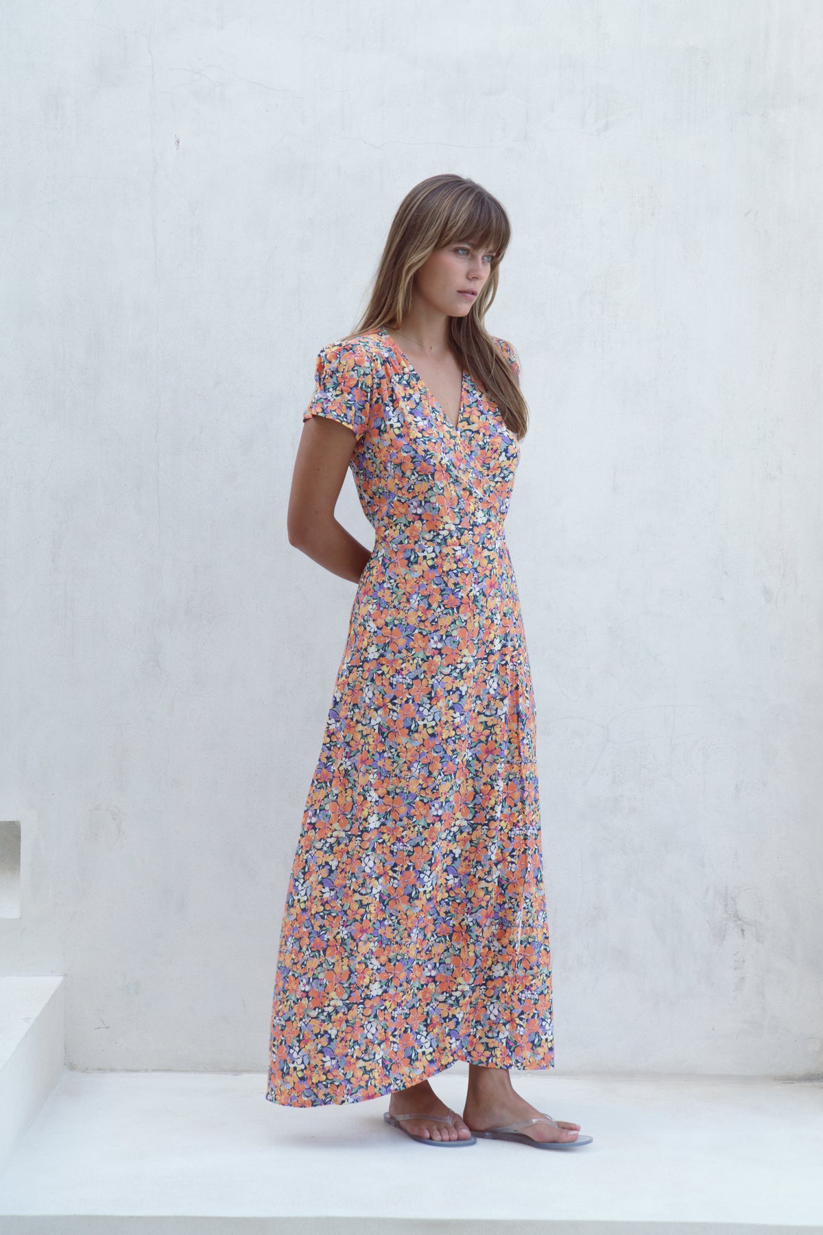 Alexa Maxi Wrap Dress | Wildflower