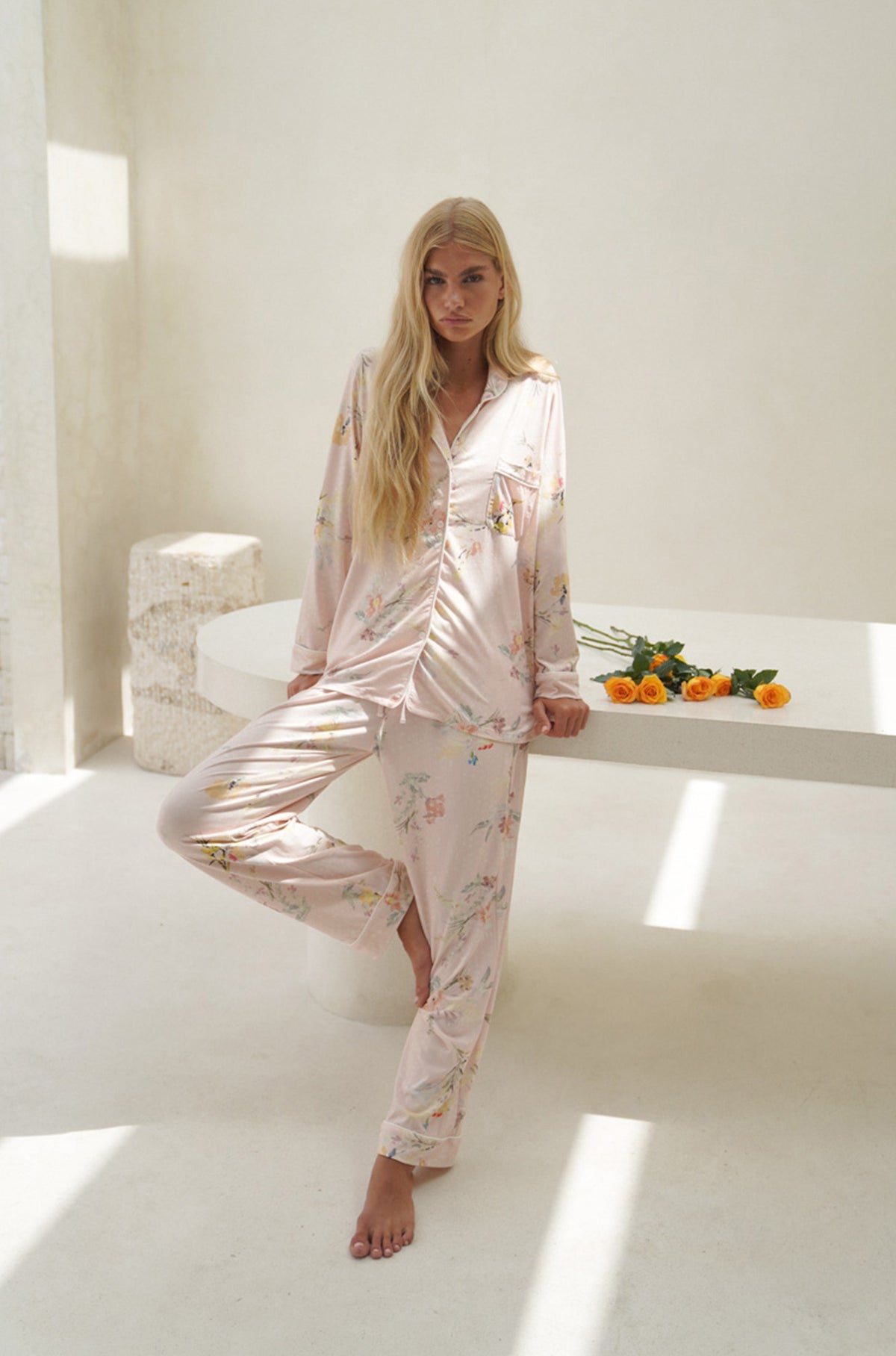 Francesca Sleep Set | Secret Garden Blush
