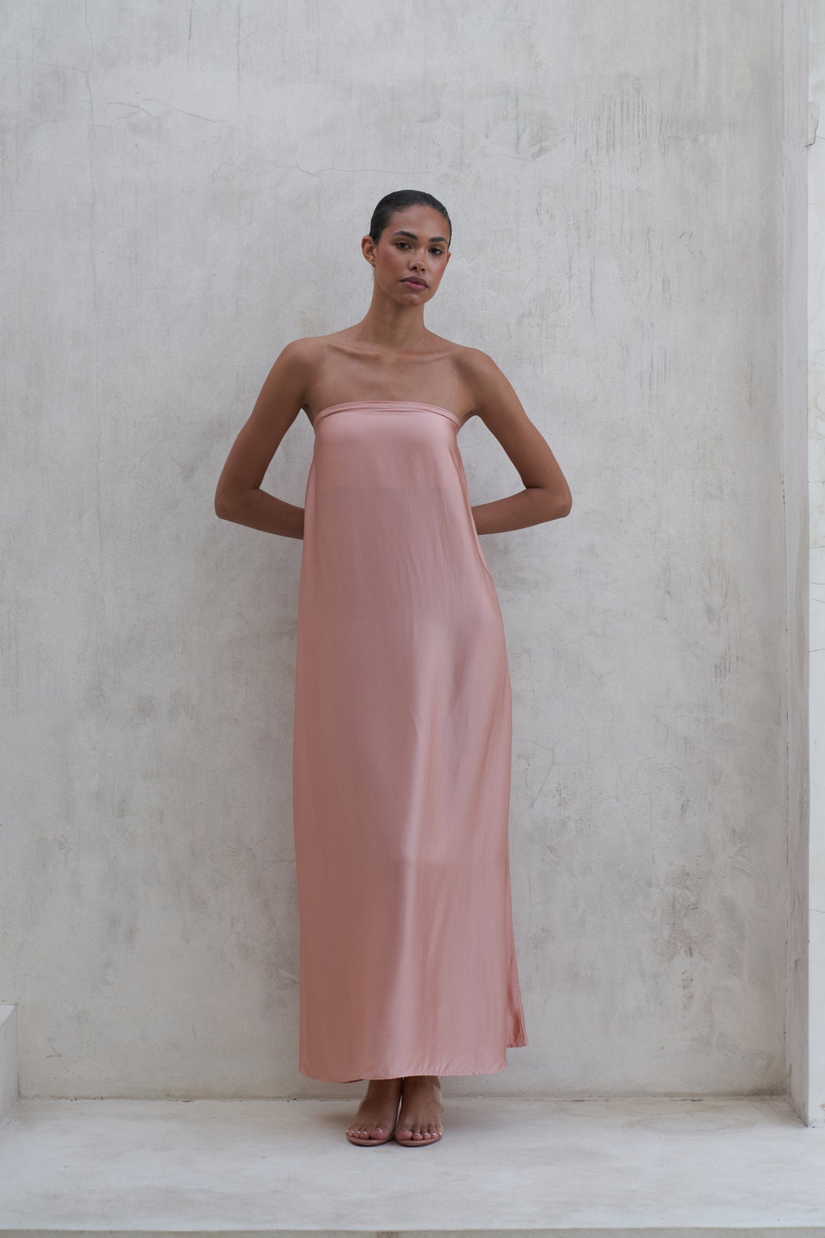Aveline Maxi Dress | Peach Rose