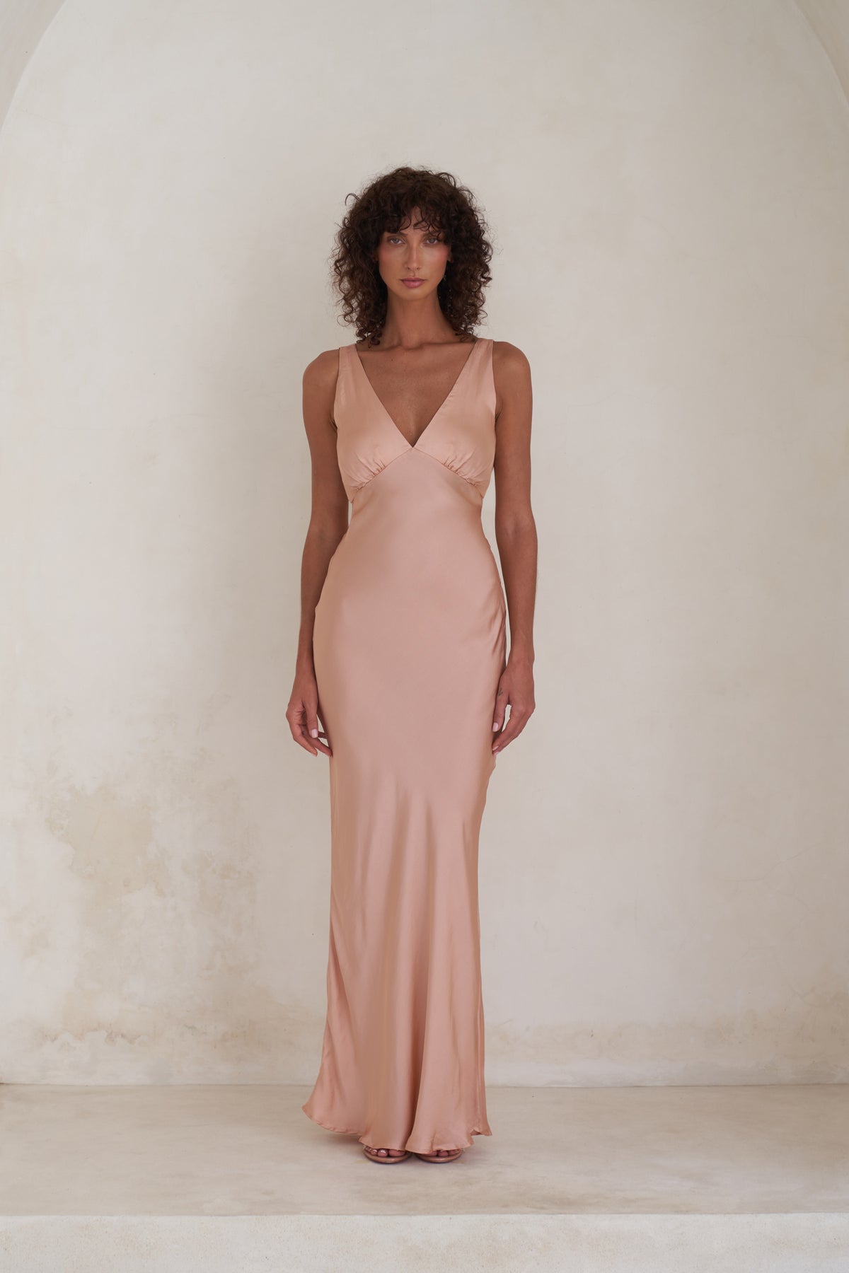 Bessette Maxi Dress | Peach Rose