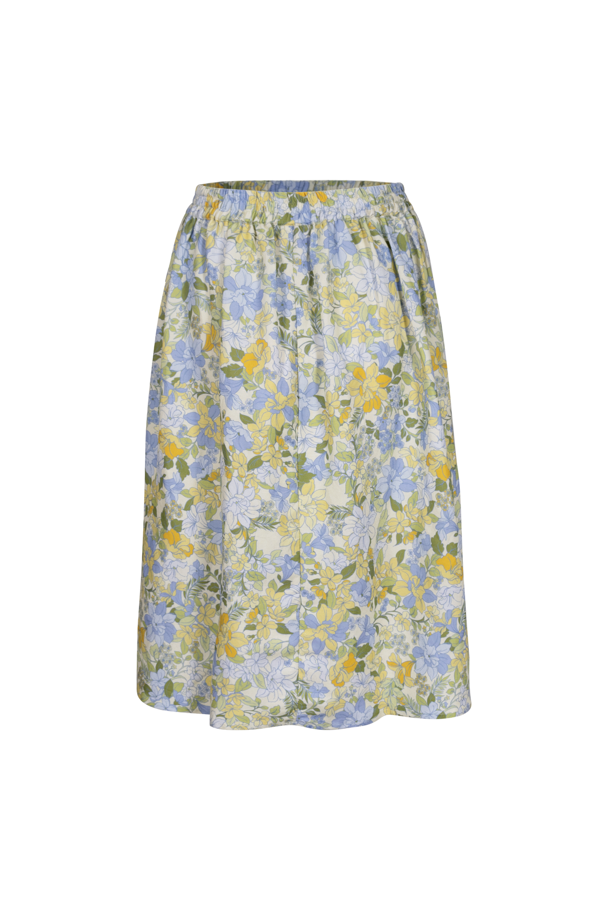 Olive Midi Skirt | Pastel Blooms