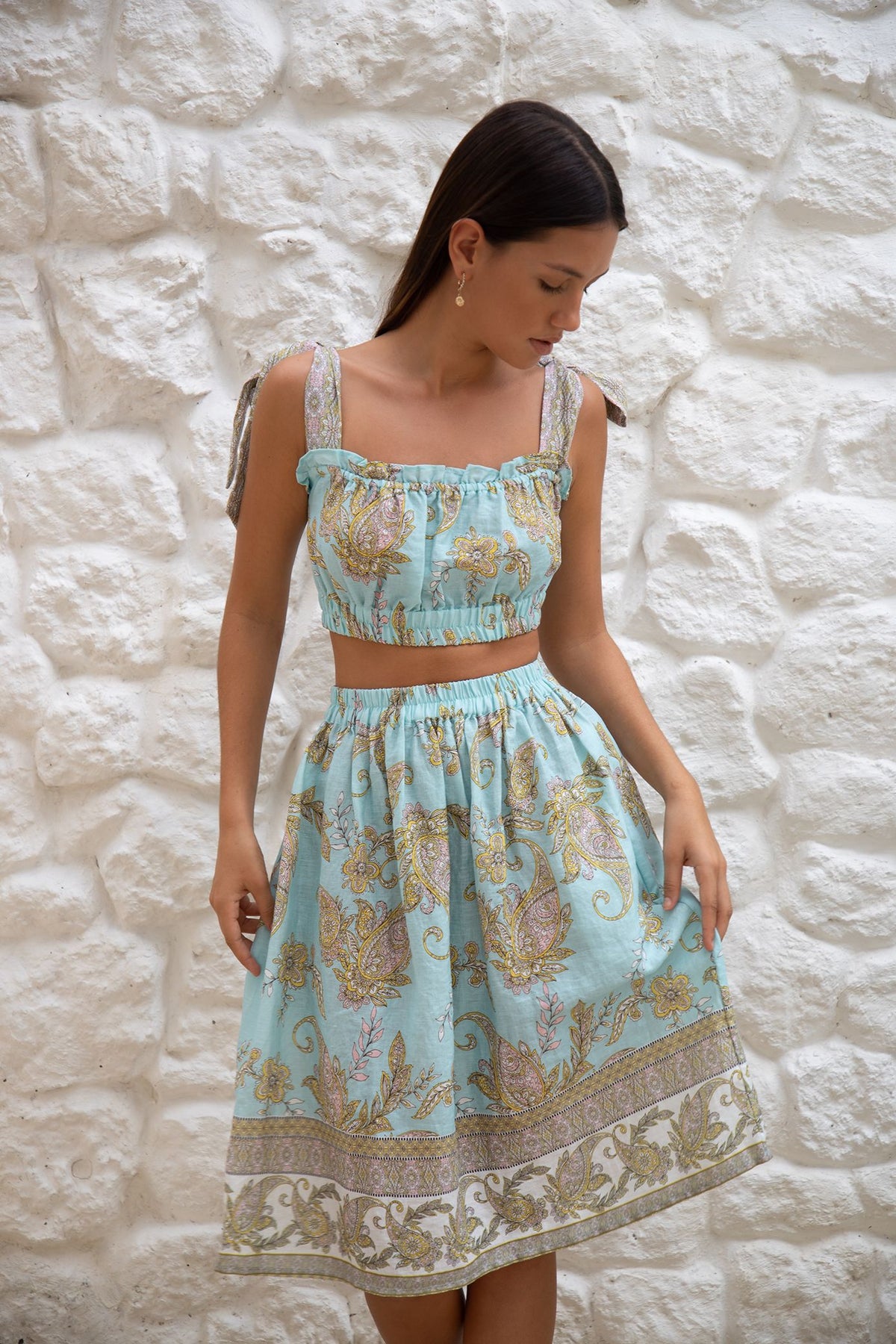 Millie Crop | Amalfi Paisley