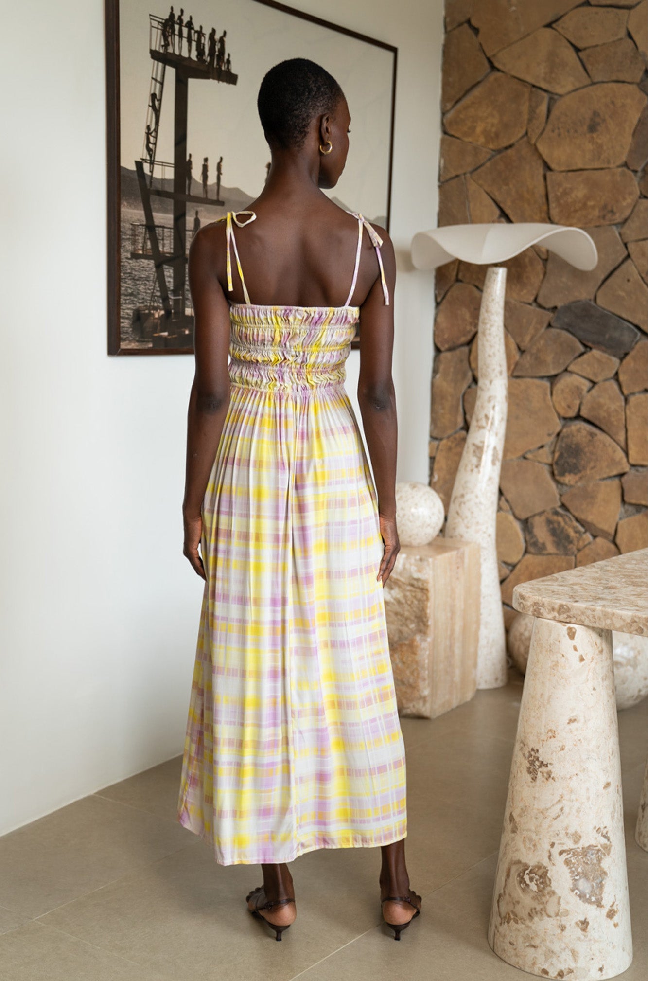 Amalfi Maxi Dress | Sorbet Plaid