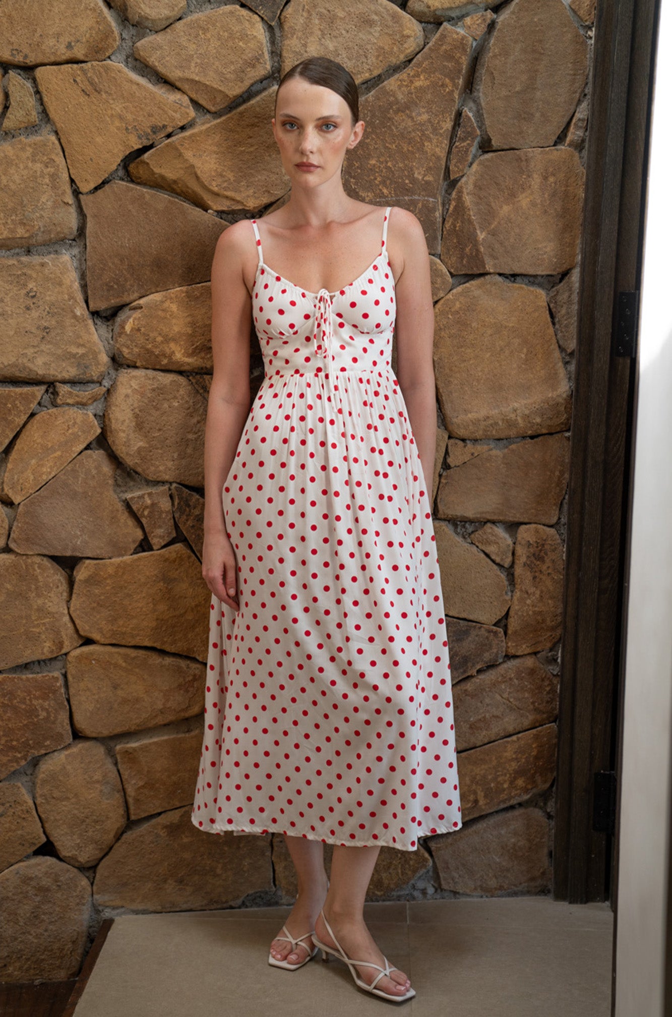 Carolyn Maxi Dress | Berry Dot