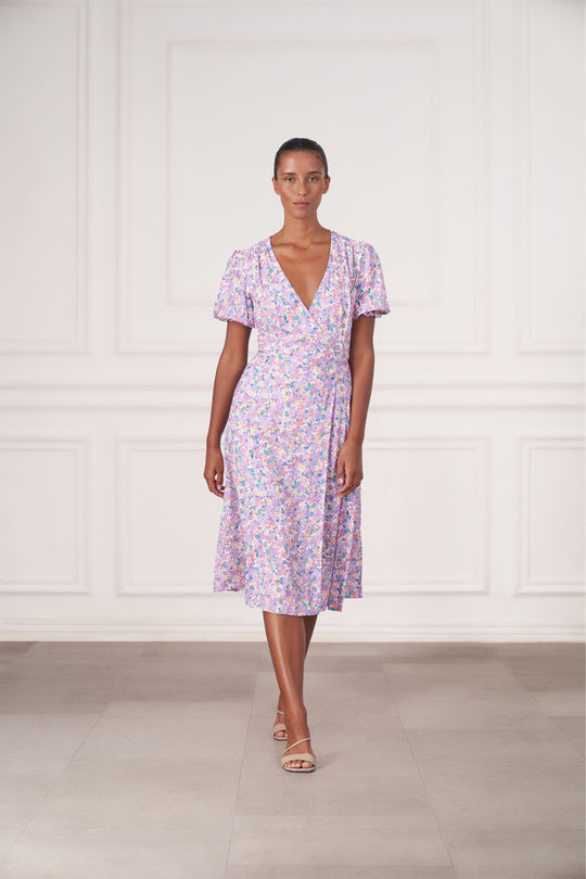 Alice Midi Wrap Dress | Bell Flower
