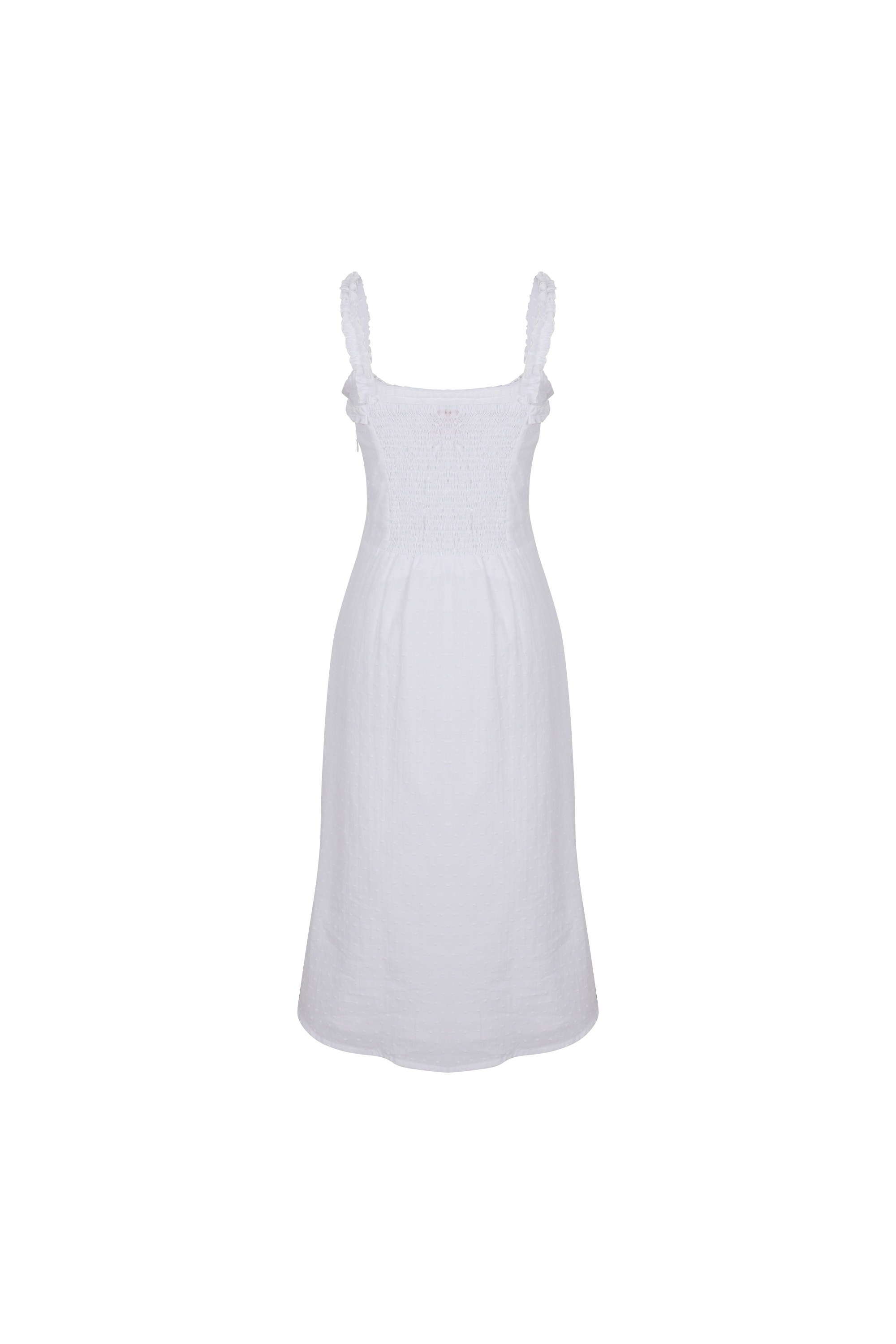 Anais Midi Dress | White