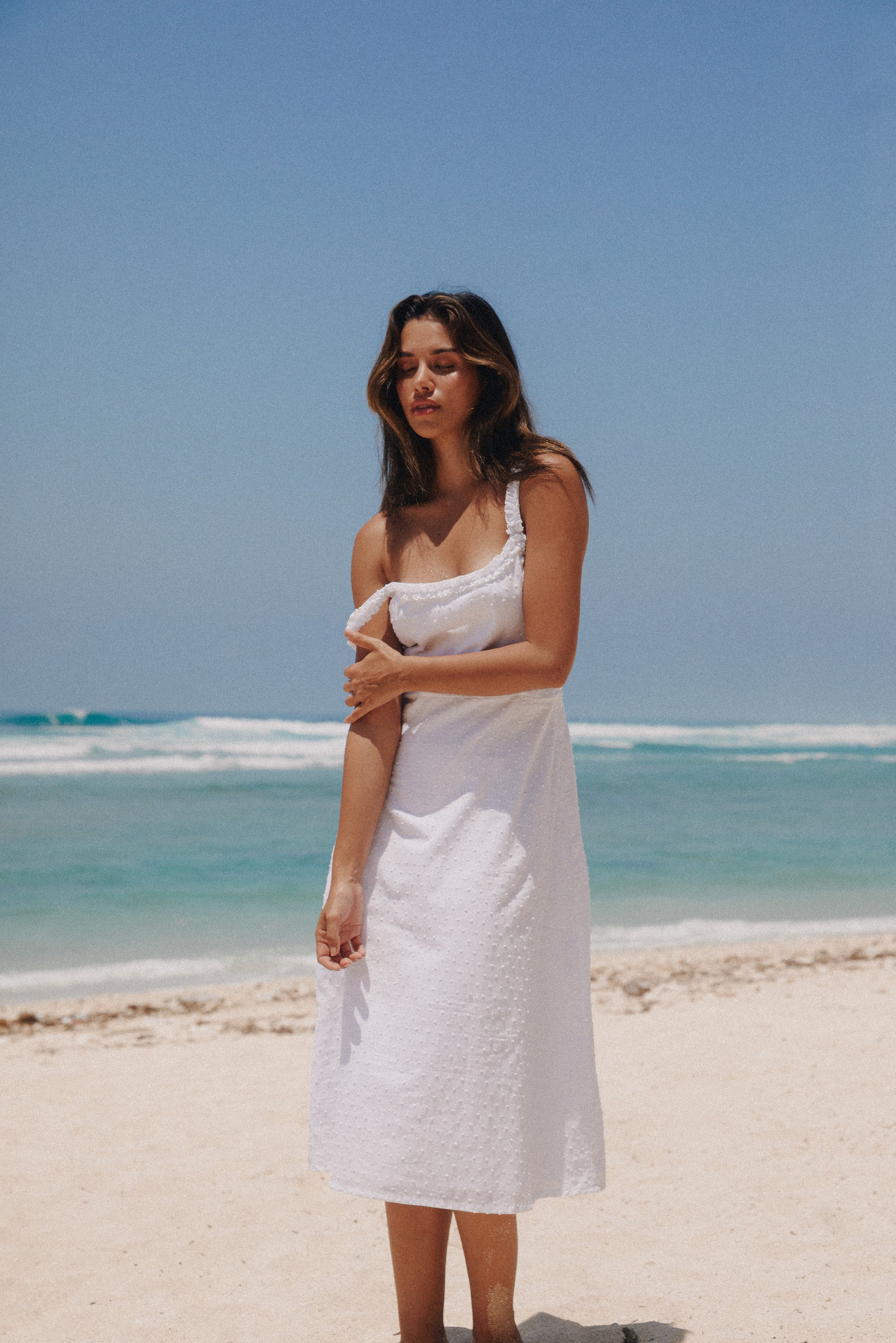 Anais Midi Dress | White