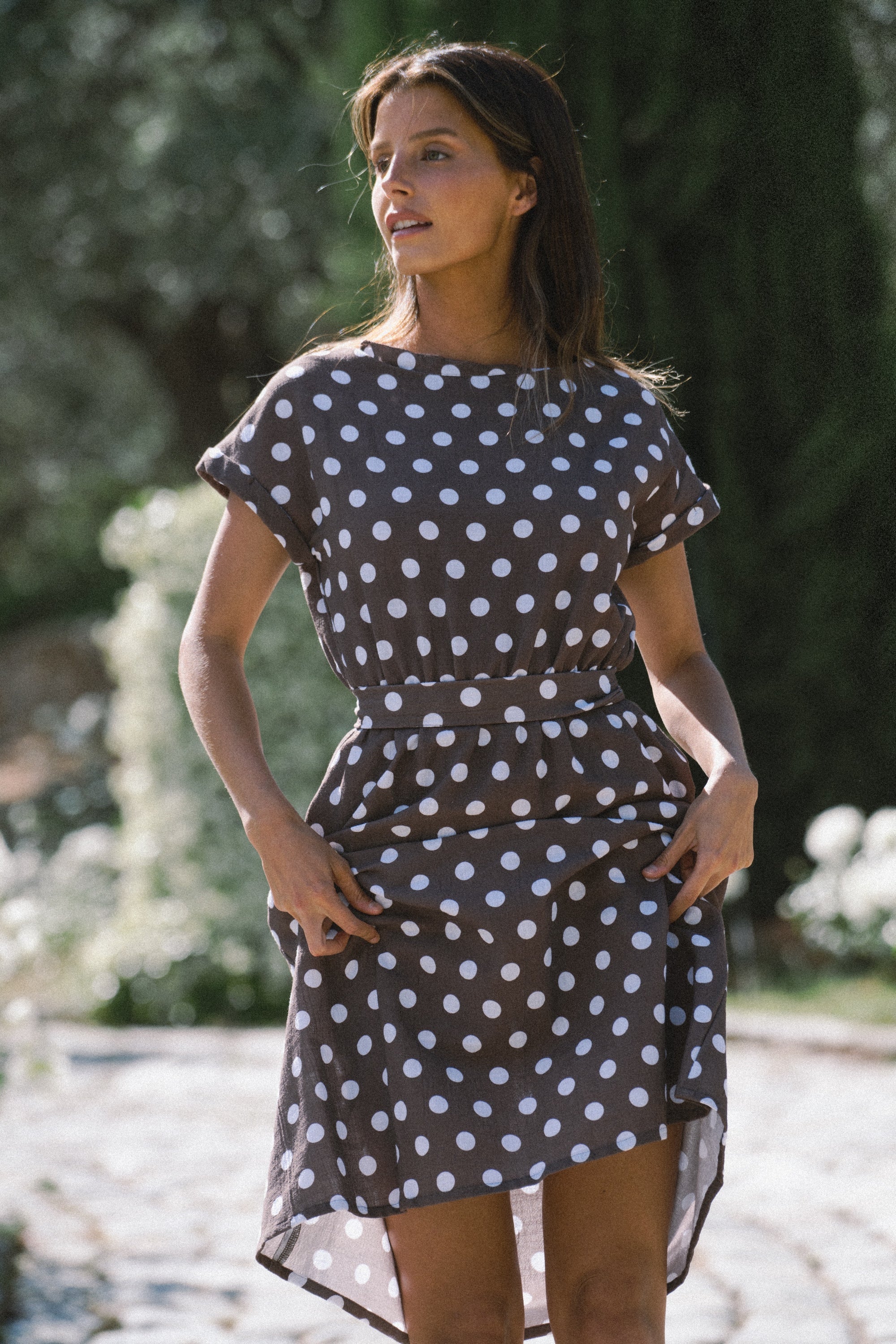 Claire Midi Dress | Espresso Dot