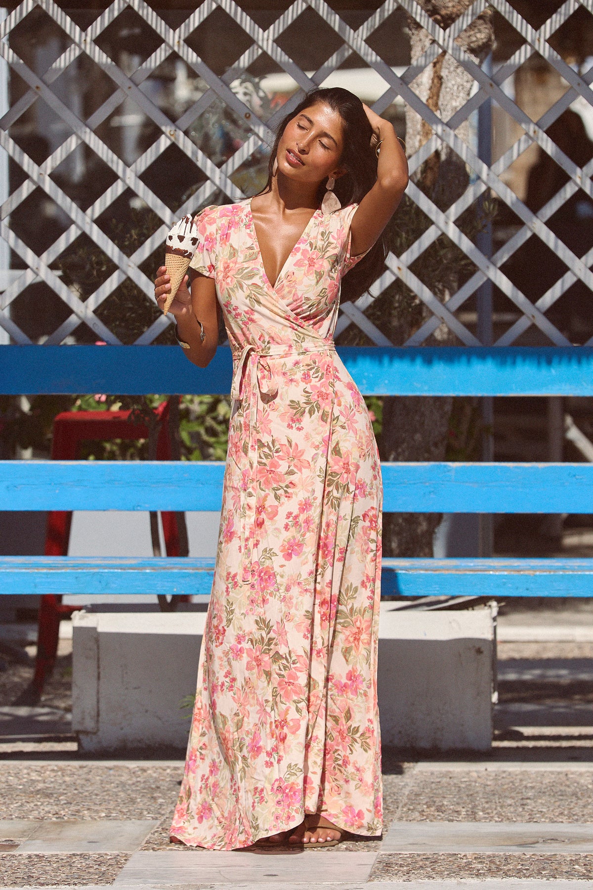 Alexa Maxi Wrap Dress | Azaelia