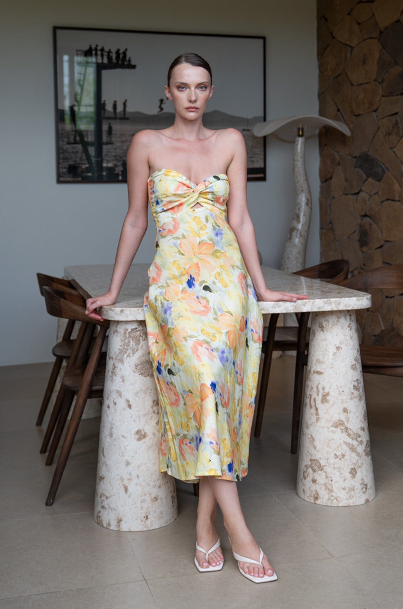 Sabine Midi Dress | Midsummer Blooms