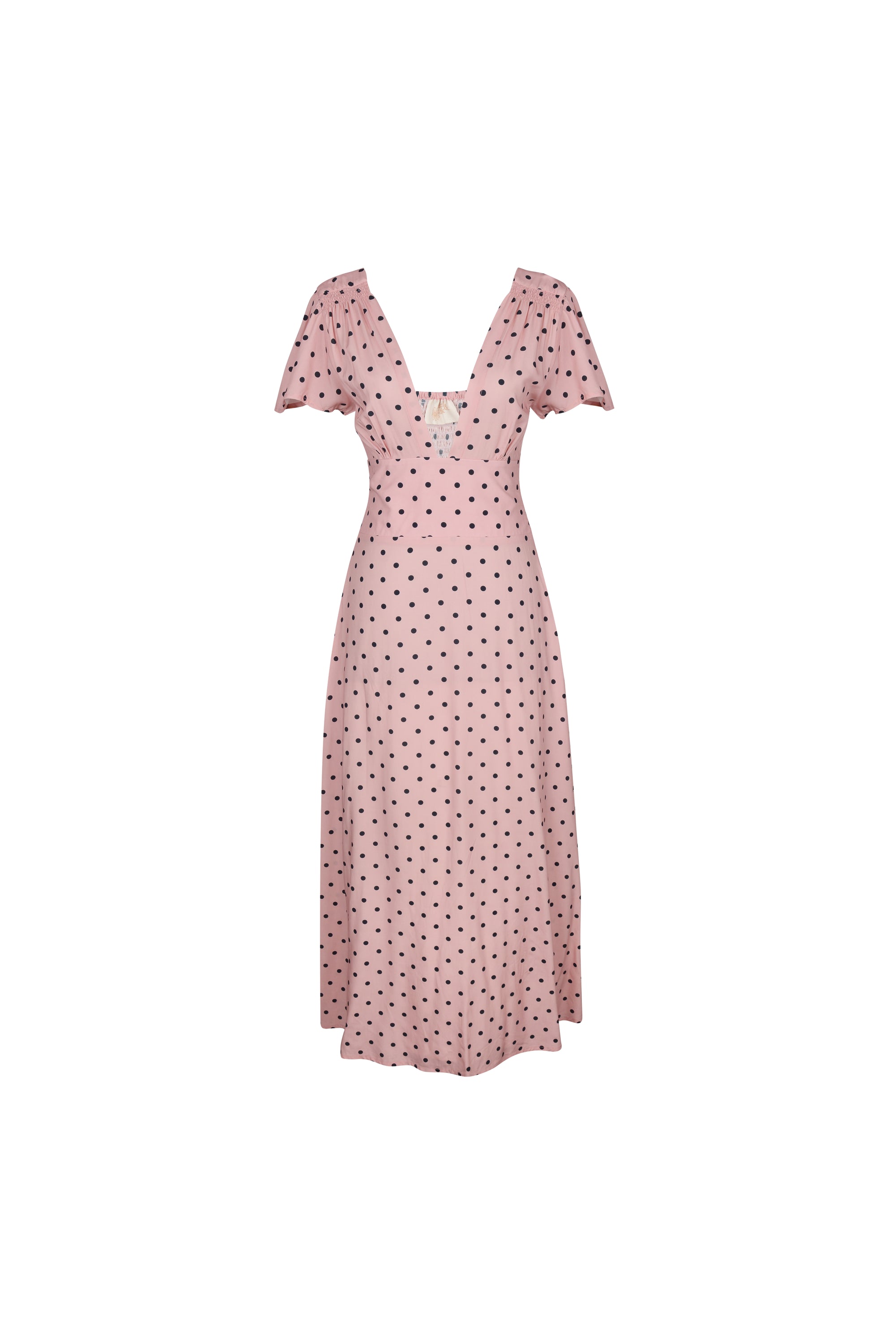 Margot Maxi Dress | Pink Polka Dots