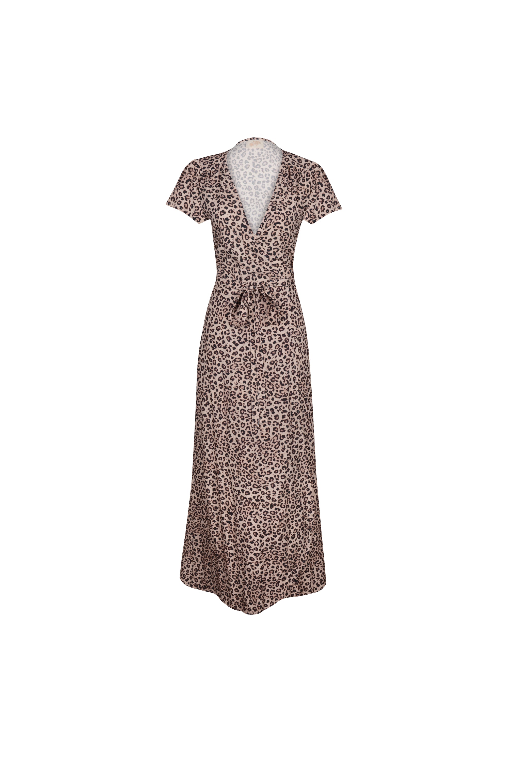 Alexa Maxi Wrap Dress | Snow Leopard