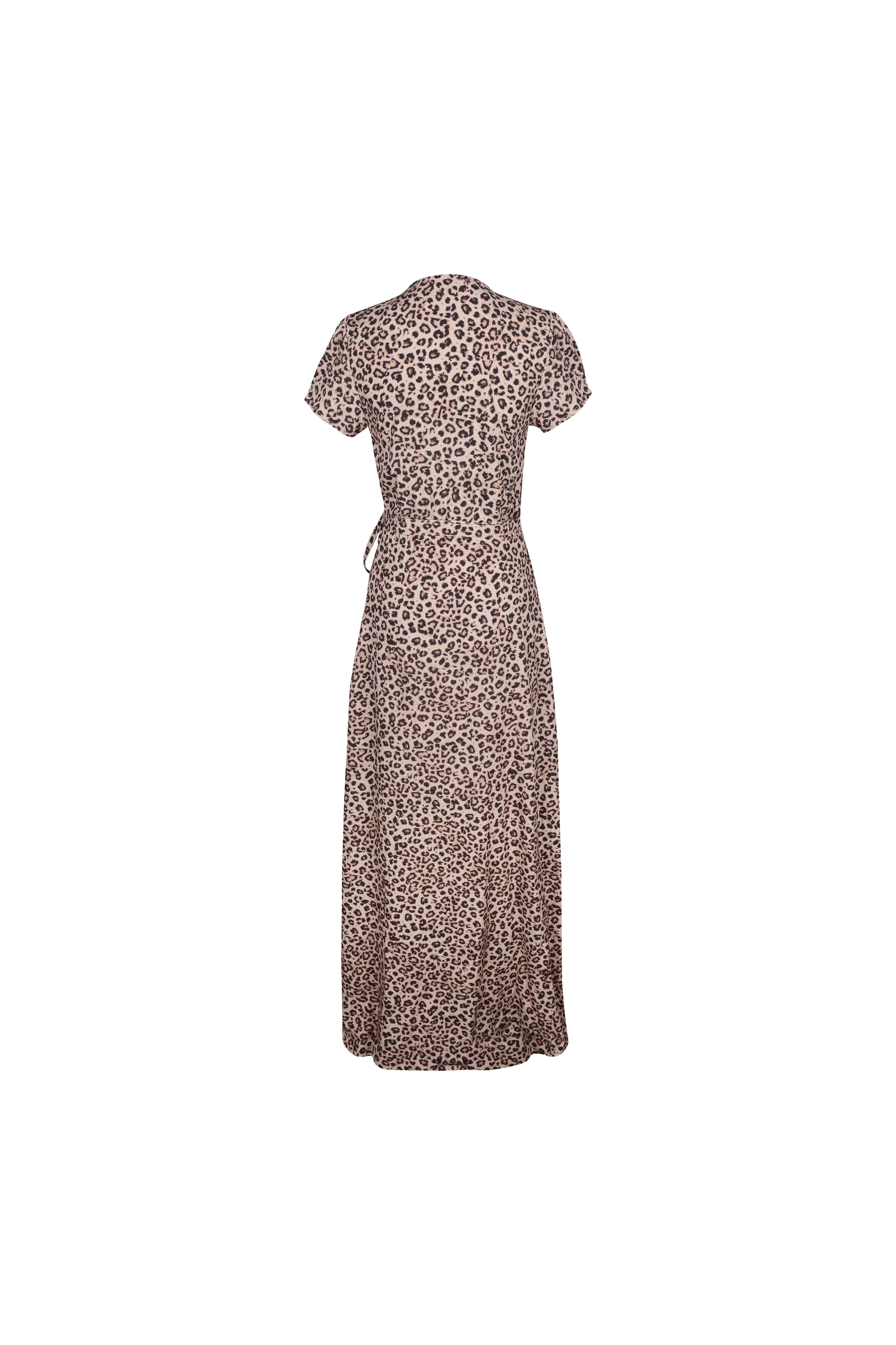 Alexa Maxi Wrap Dress | Snow Leopard