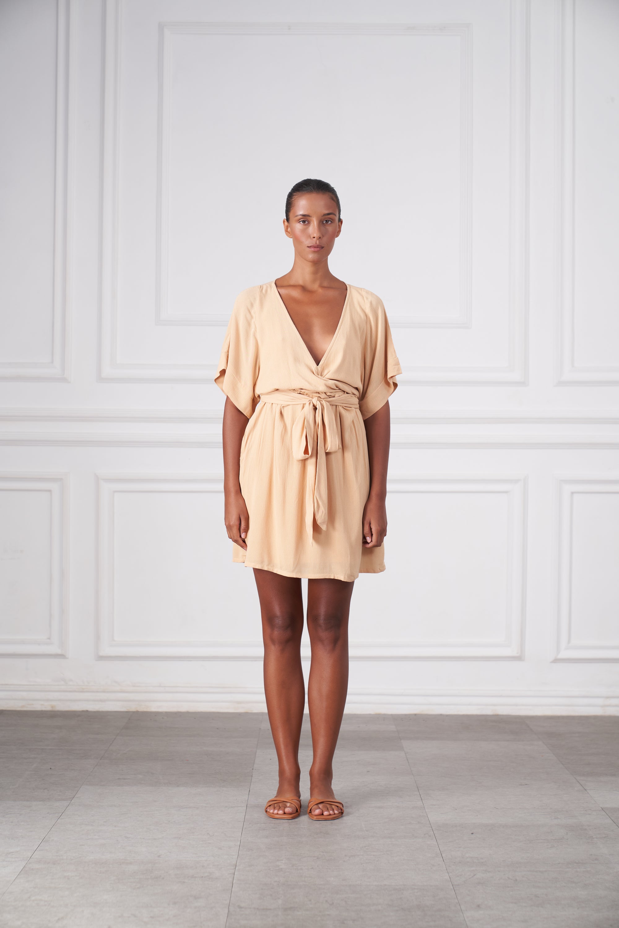 Melody Mini Dress | Golden Wheat