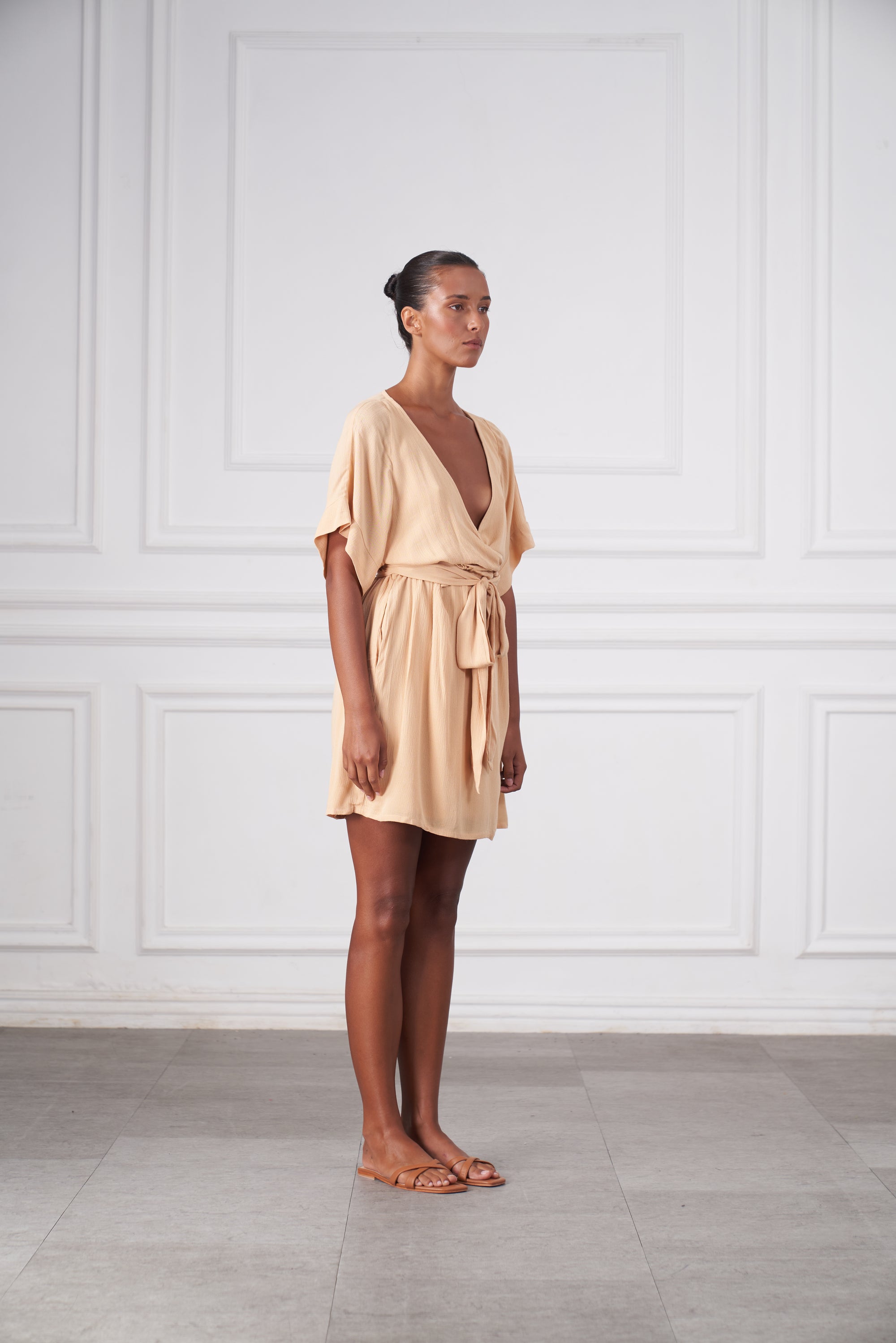 Melody Mini Dress | Golden Wheat