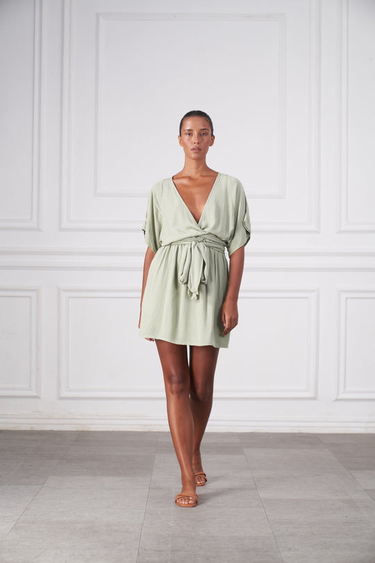 Melody Mini Dress | Sage Green