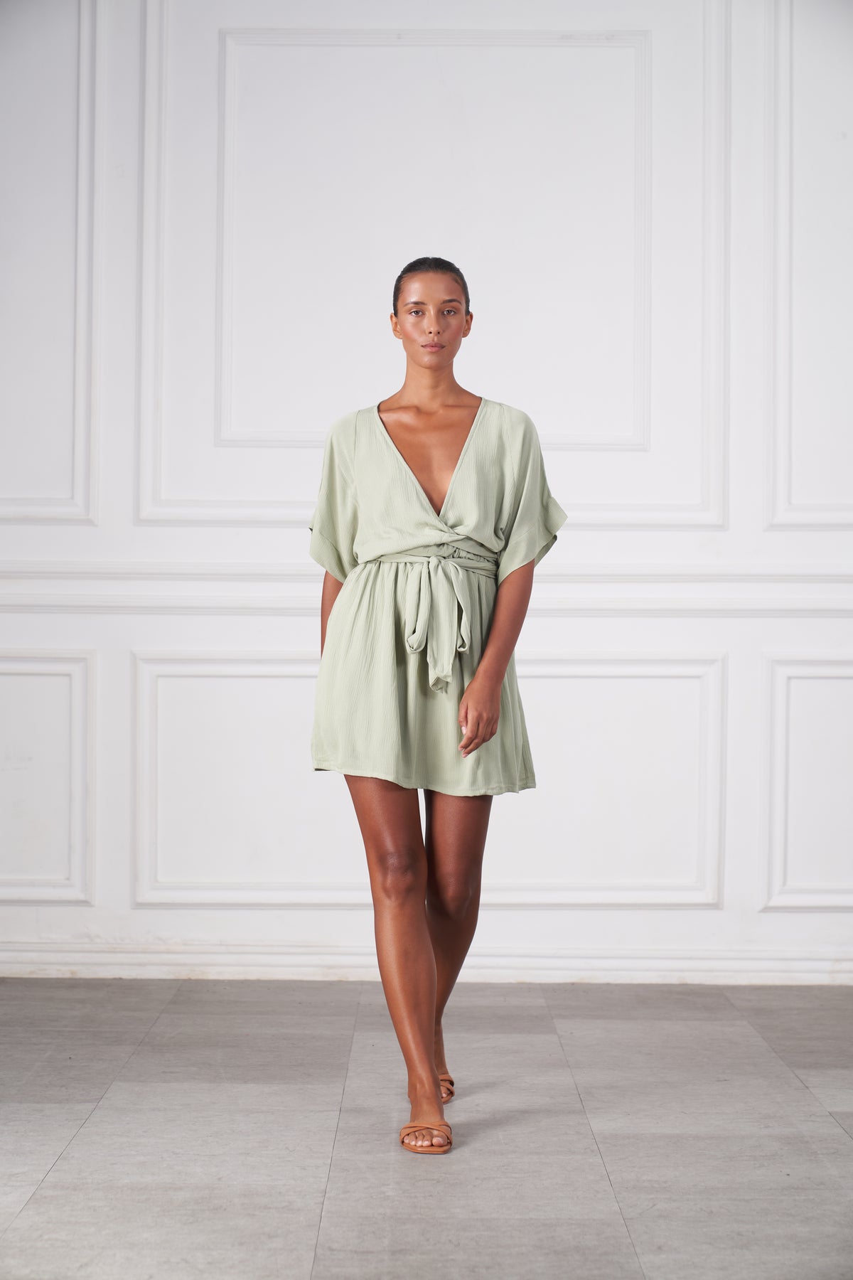 Melody Mini Dress | Sage Green