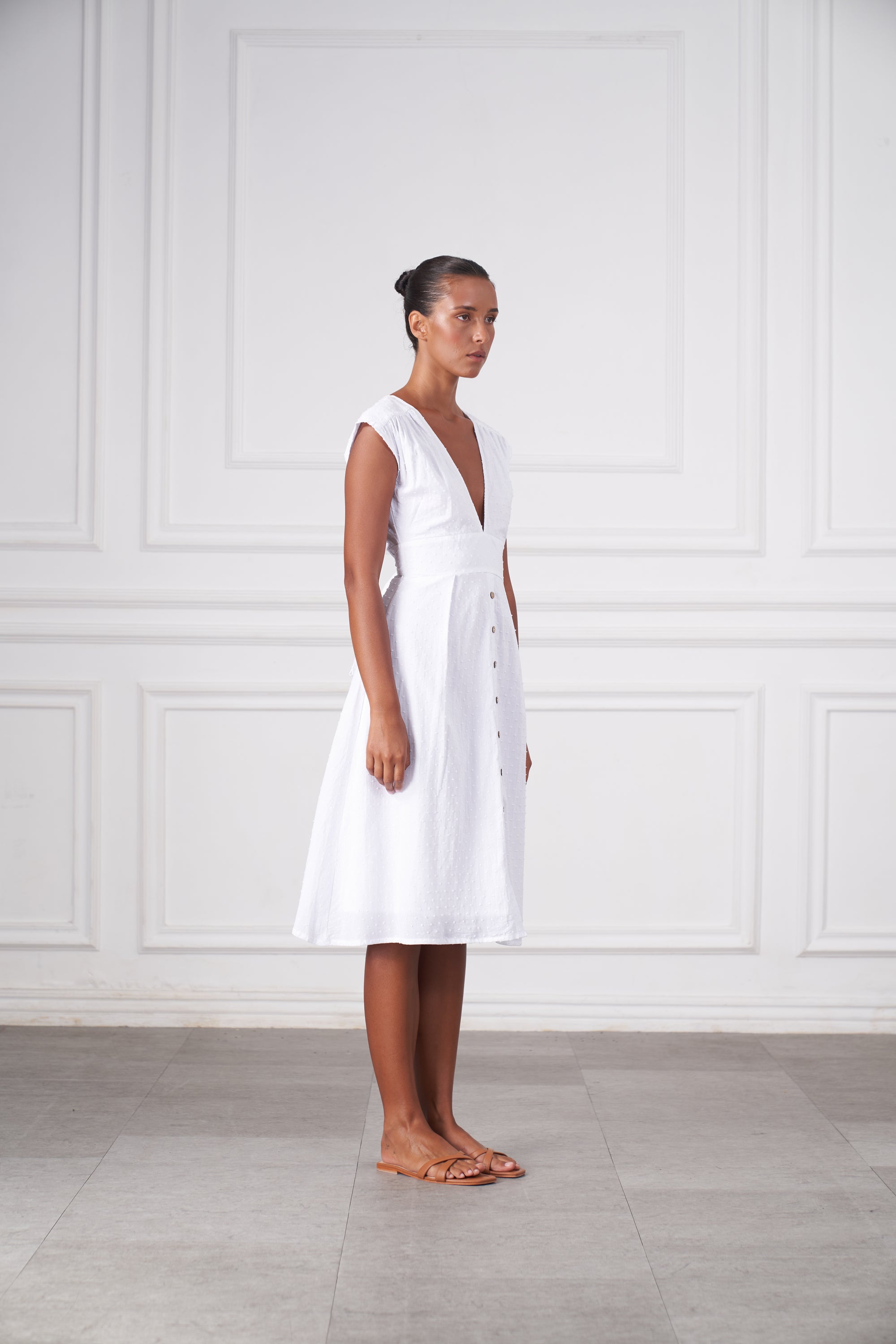 Valentina Midi Dress | White