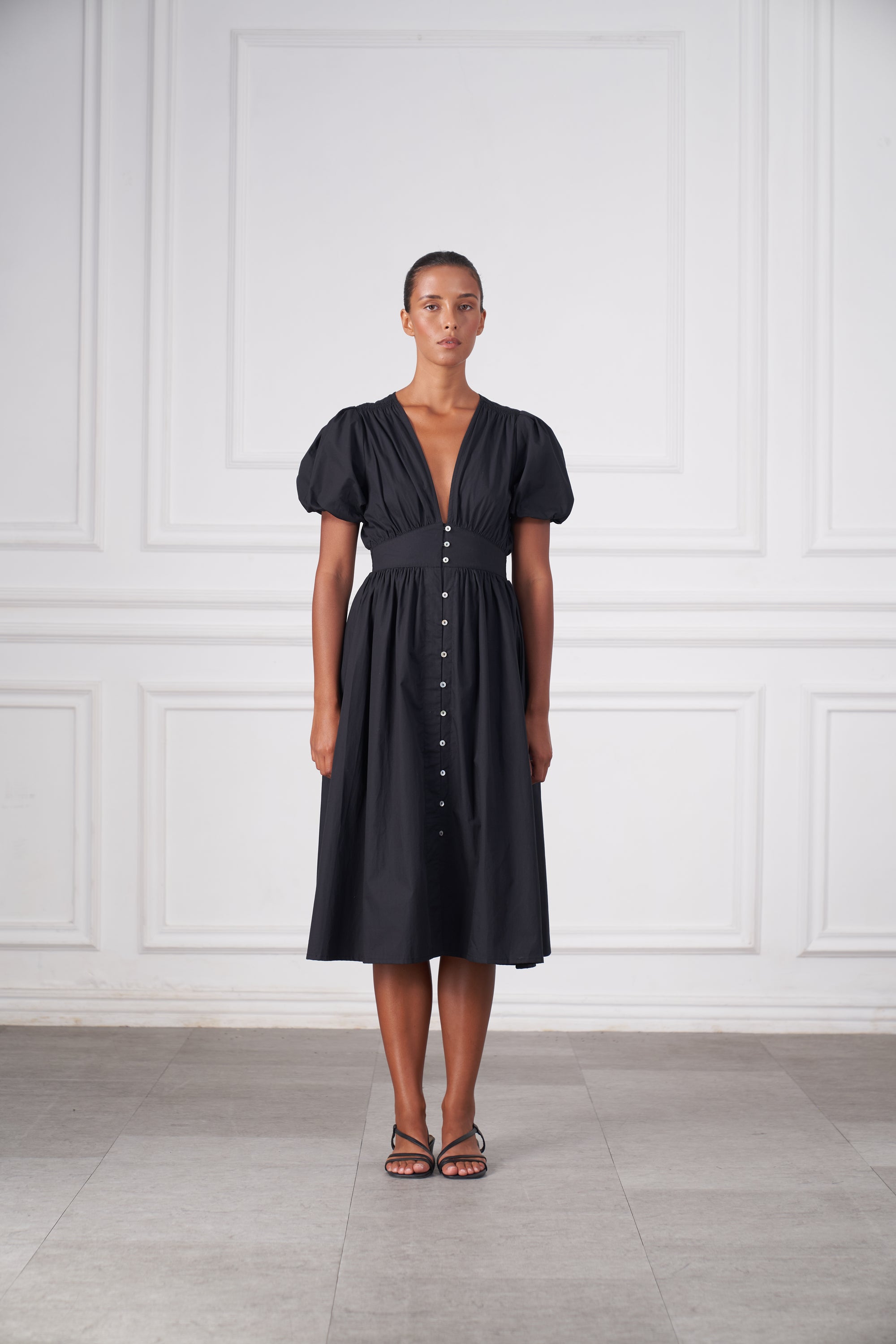Hazel Midi Dress | Black