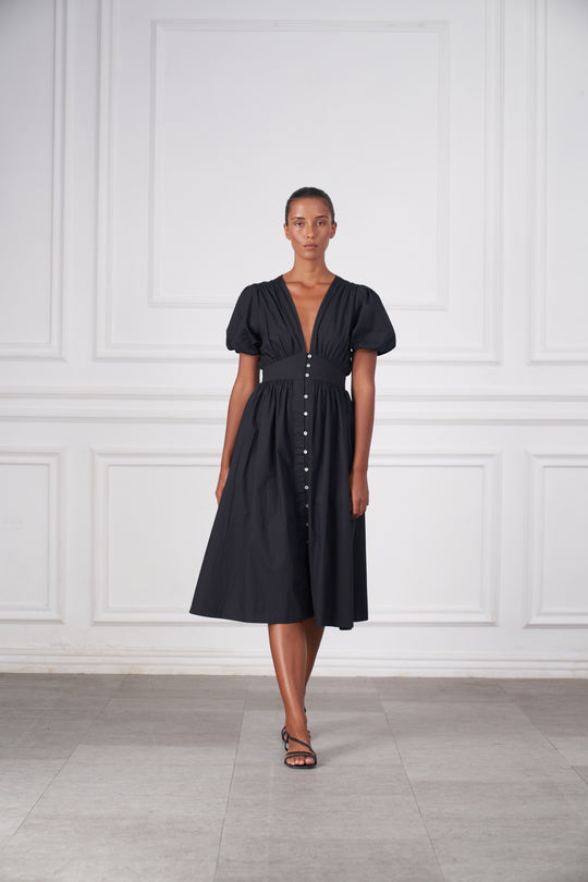 Hazel Midi Dress | Black