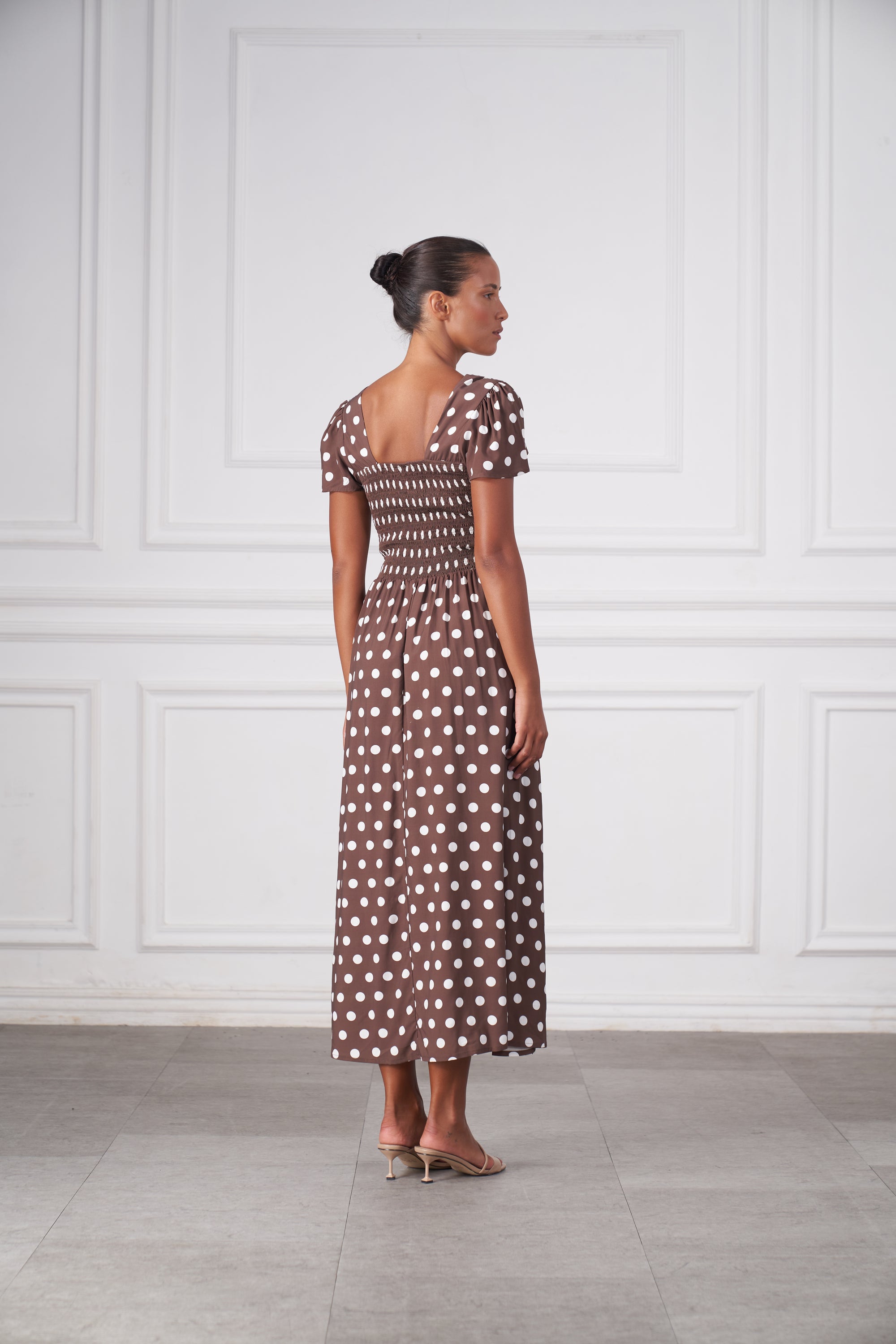 Margot Maxi Dress | Espresso Dot