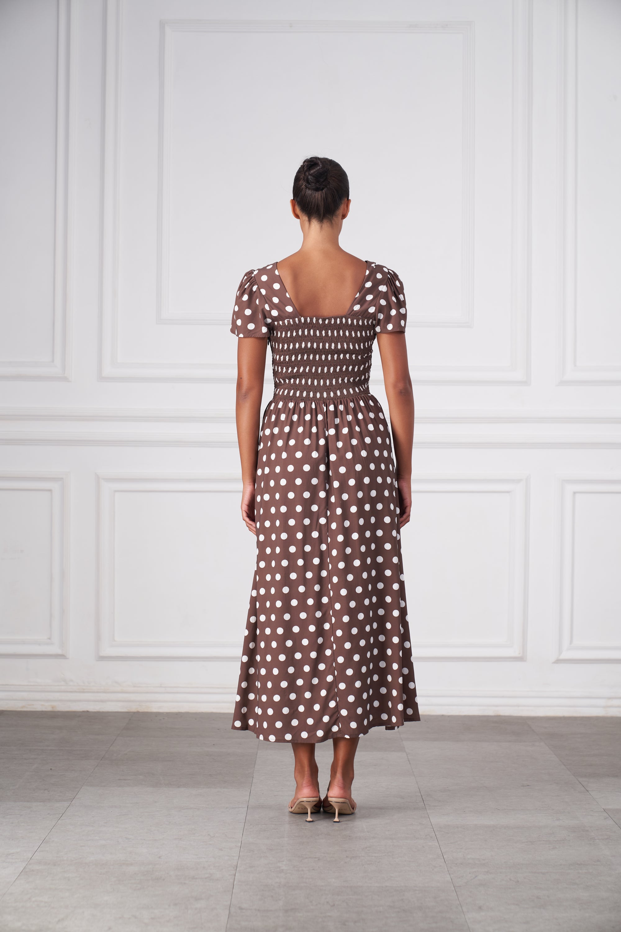 Margot Maxi Dress | Espresso Dot