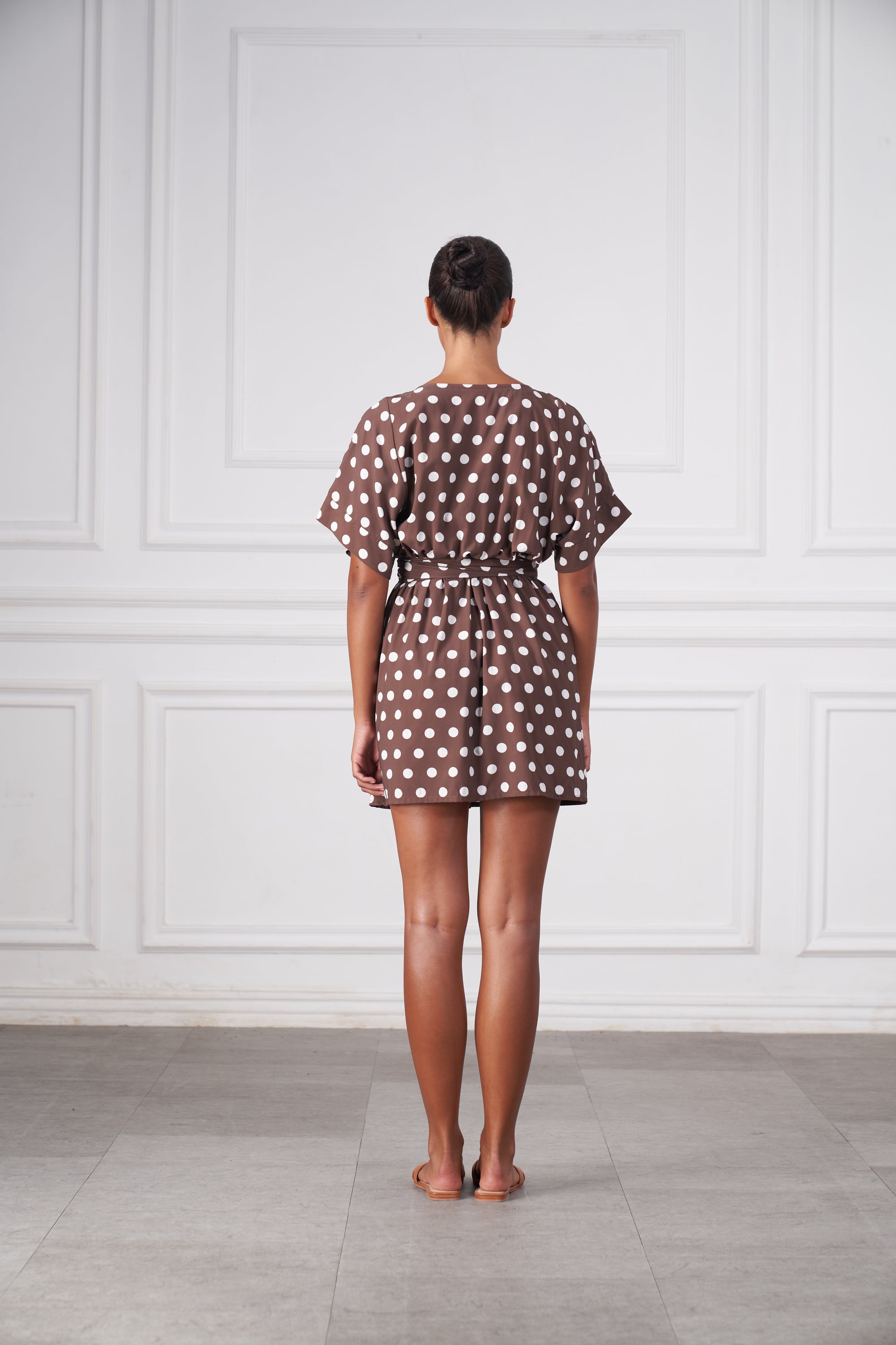 Melody Mini Dress | Espresso Dot