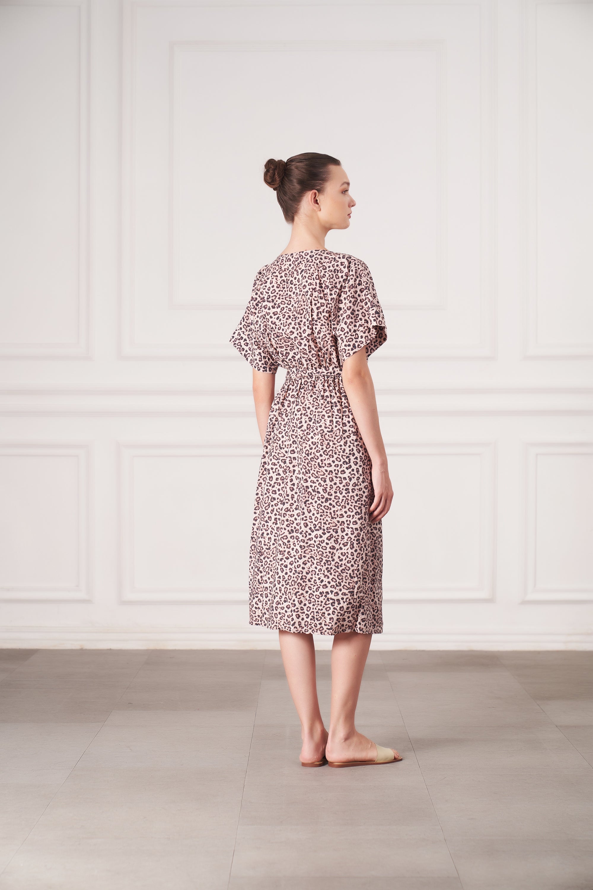 Melody Midi Dress | Snow Leopard