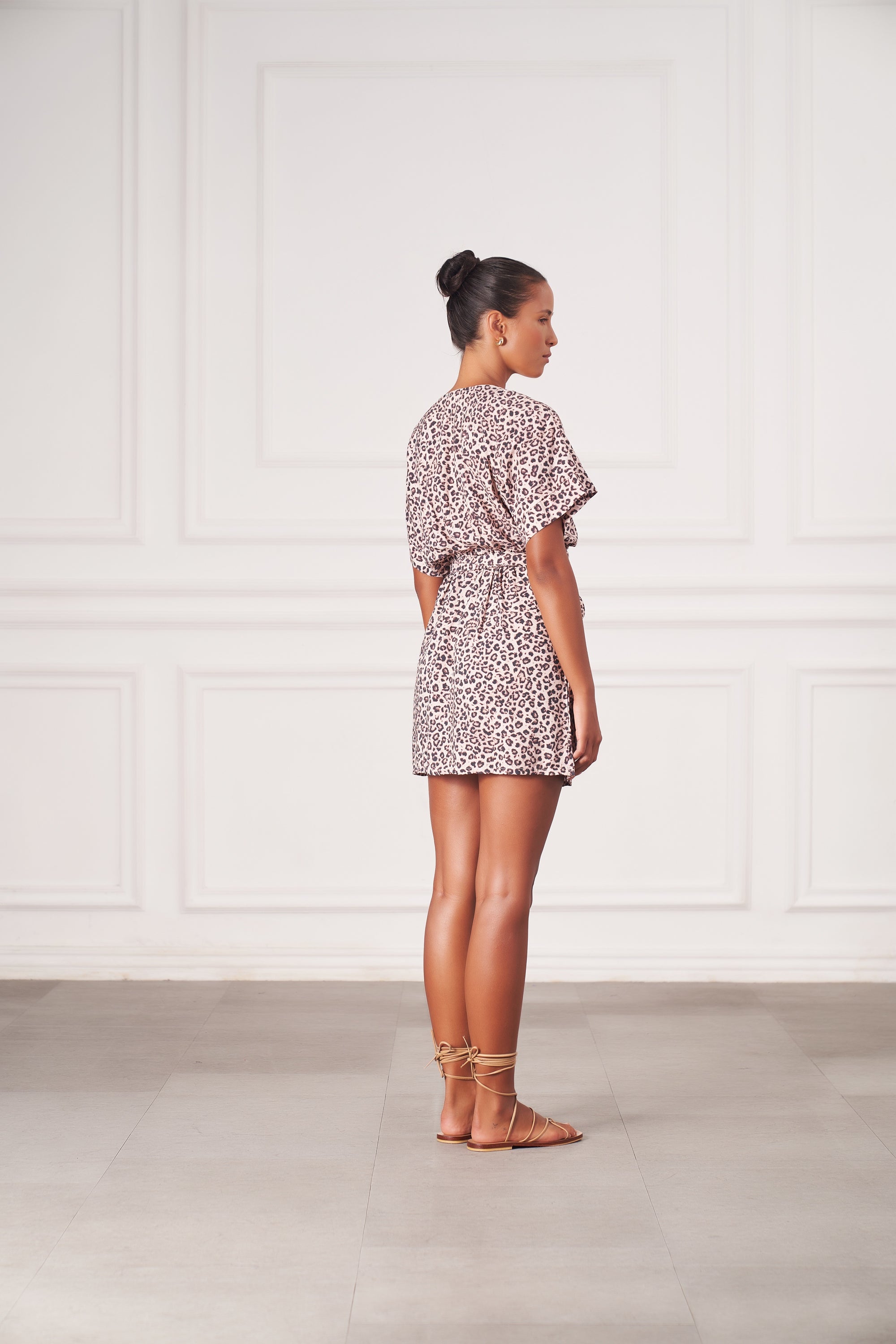 Melody Mini Dress | Snow Leopard