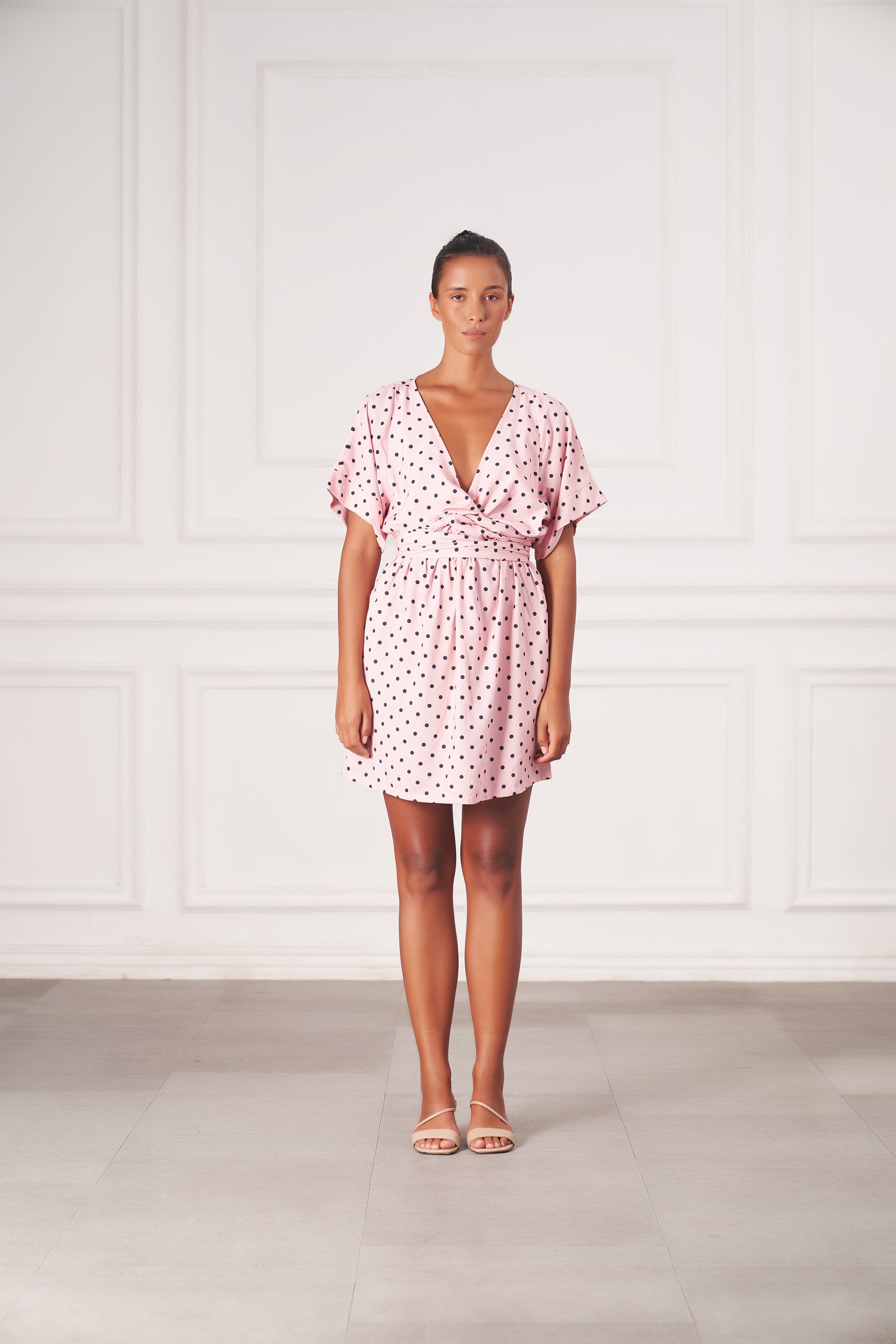 Melody Mini Dress | Pink Polka Dots