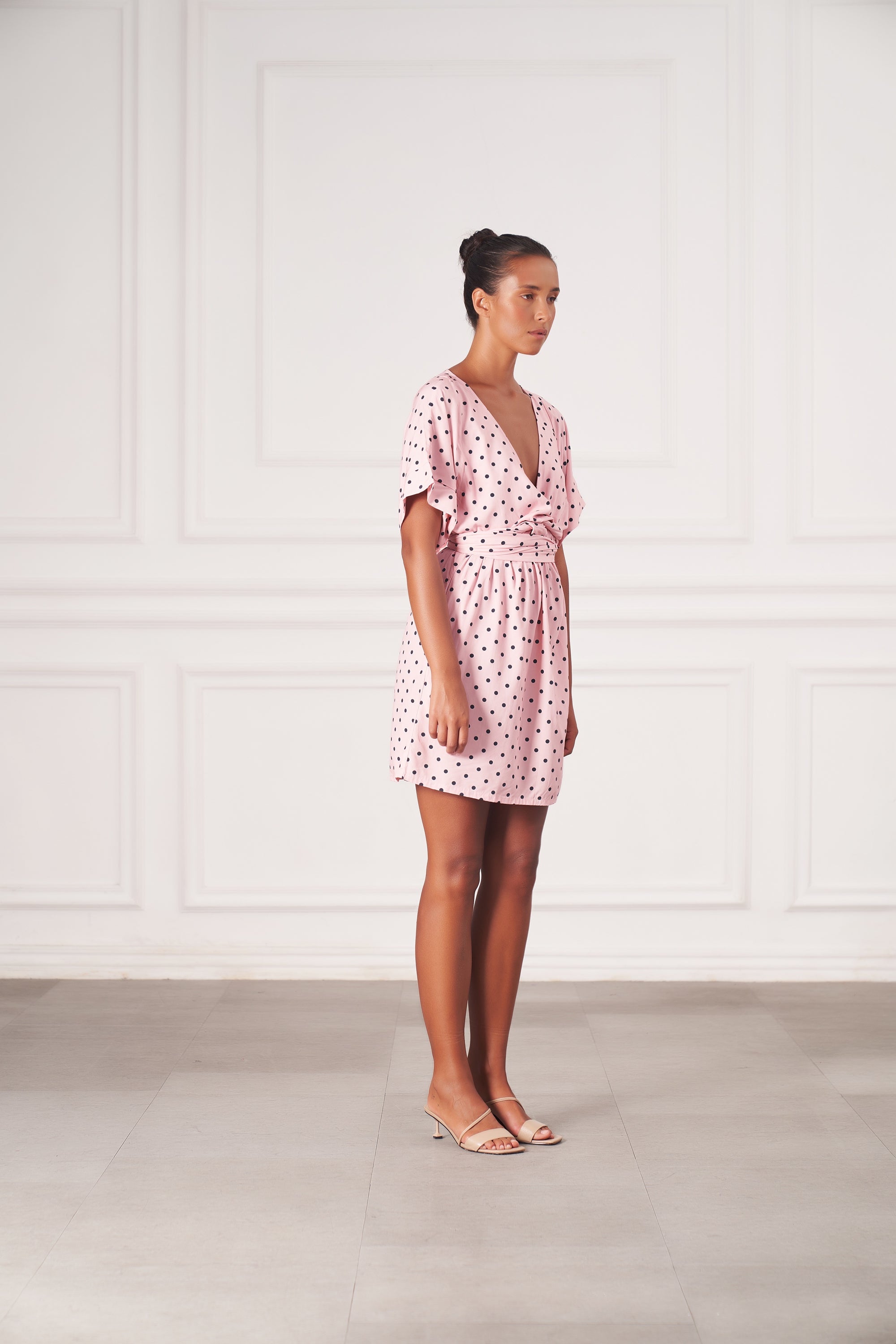 Melody Mini Dress | Pink Polka Dots