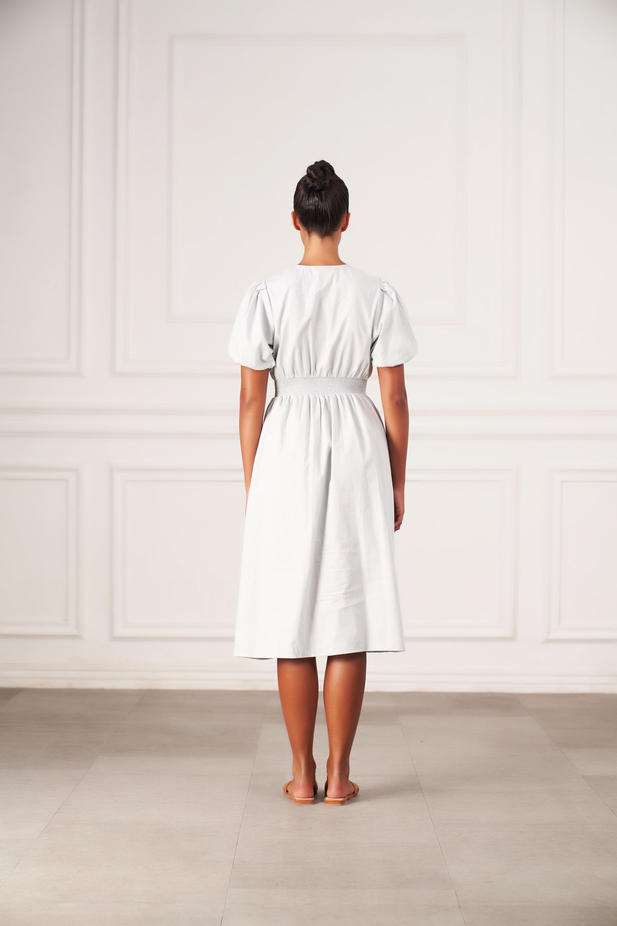 Hazel Midi Dress | Dusty Blue