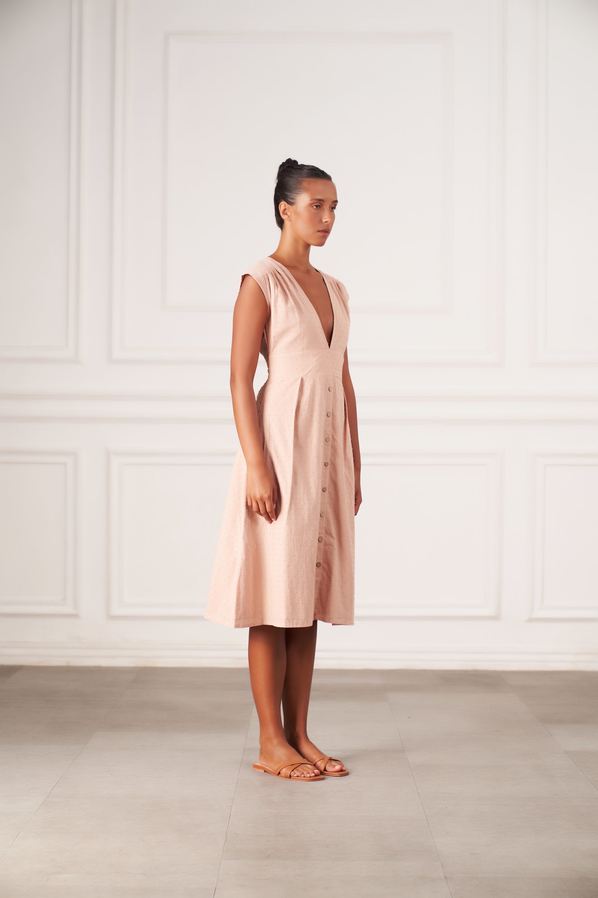 Valentina Midi Dress | Faded Blush