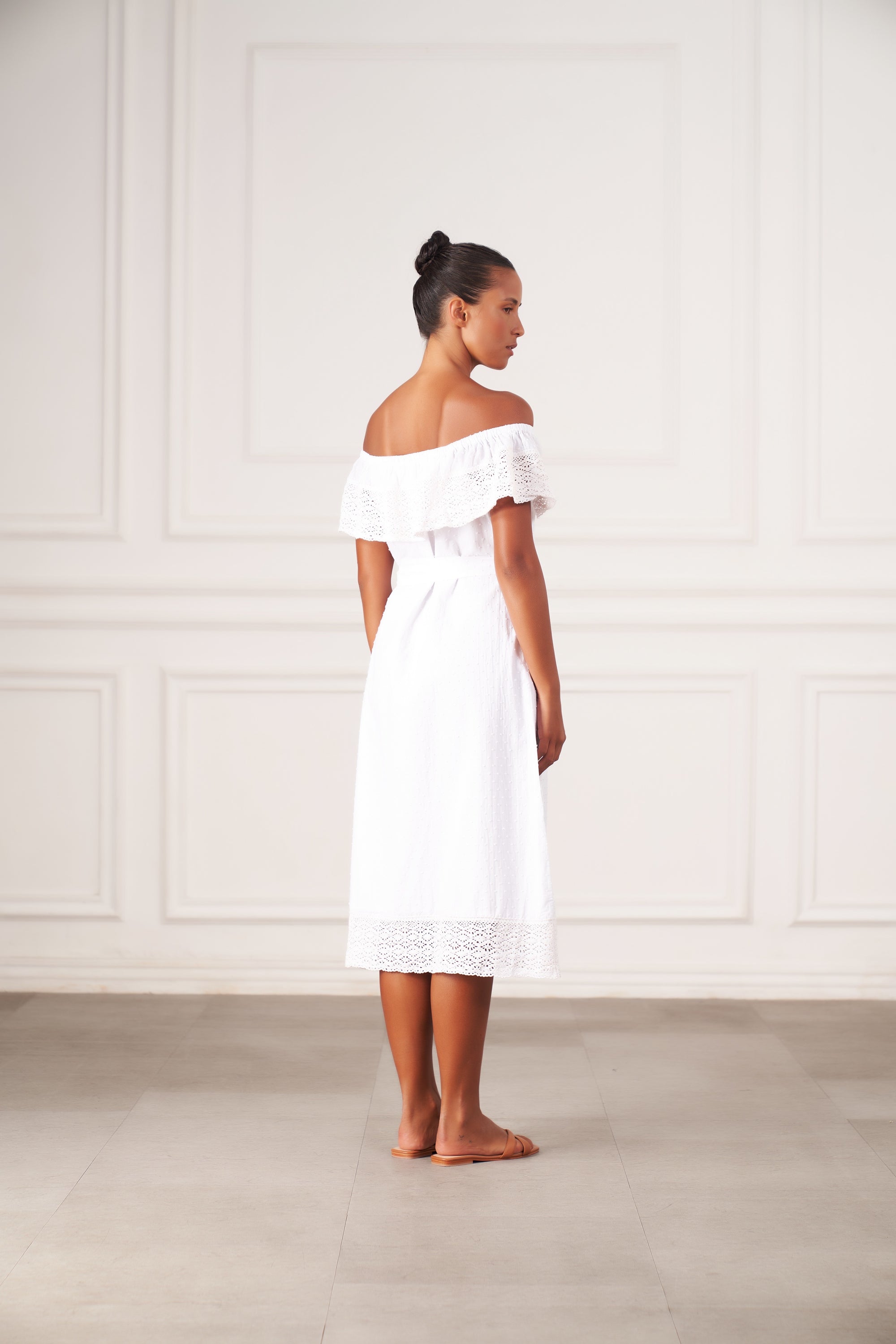 Lily Midi Dress | White