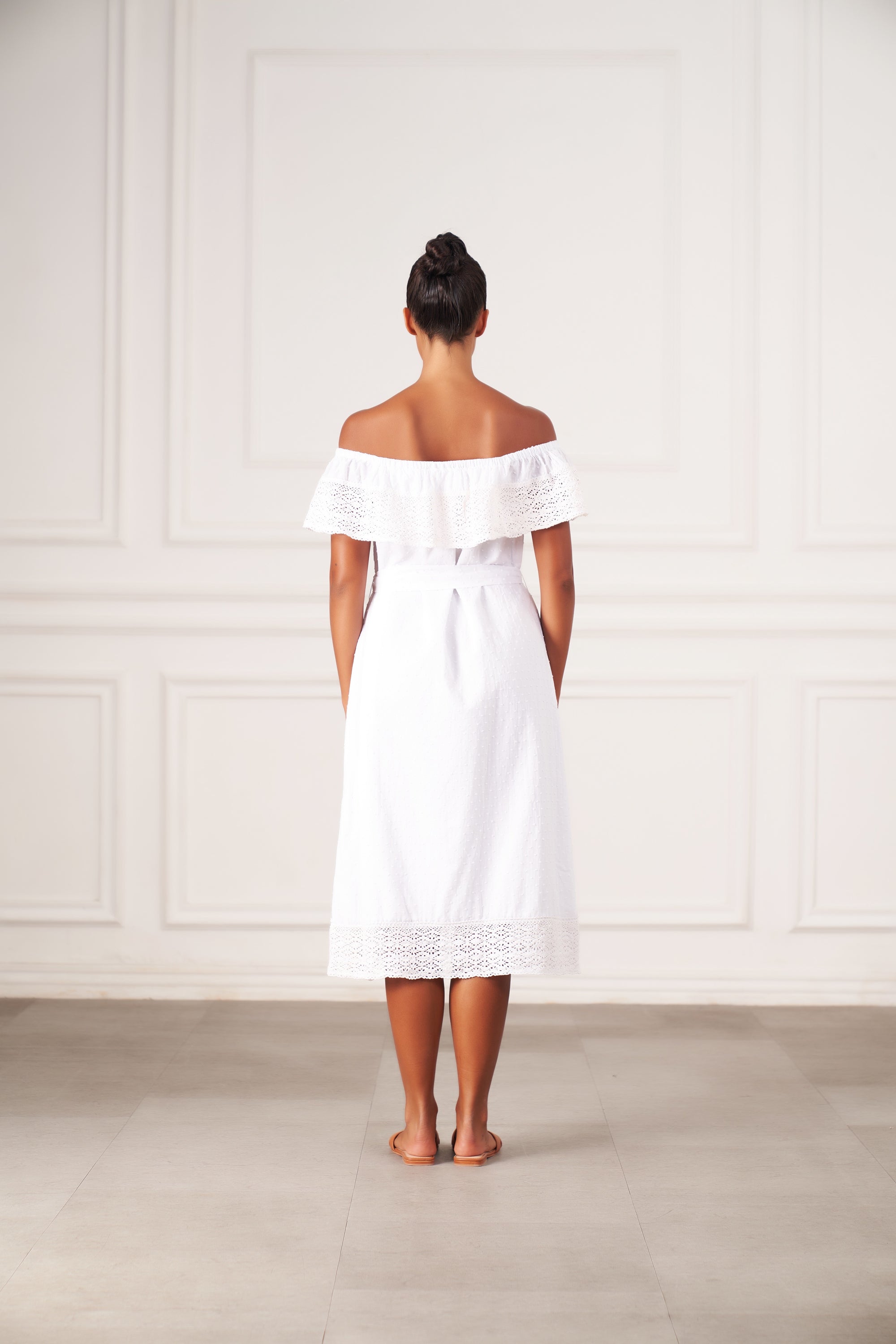 Lily Midi Dress | White