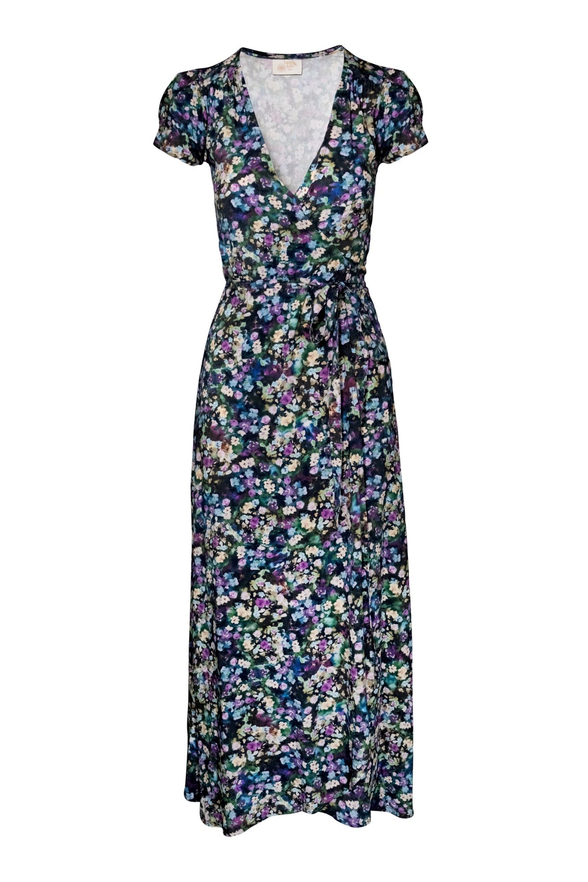 floral printed maxi wrap dress perfect for bridesmaids