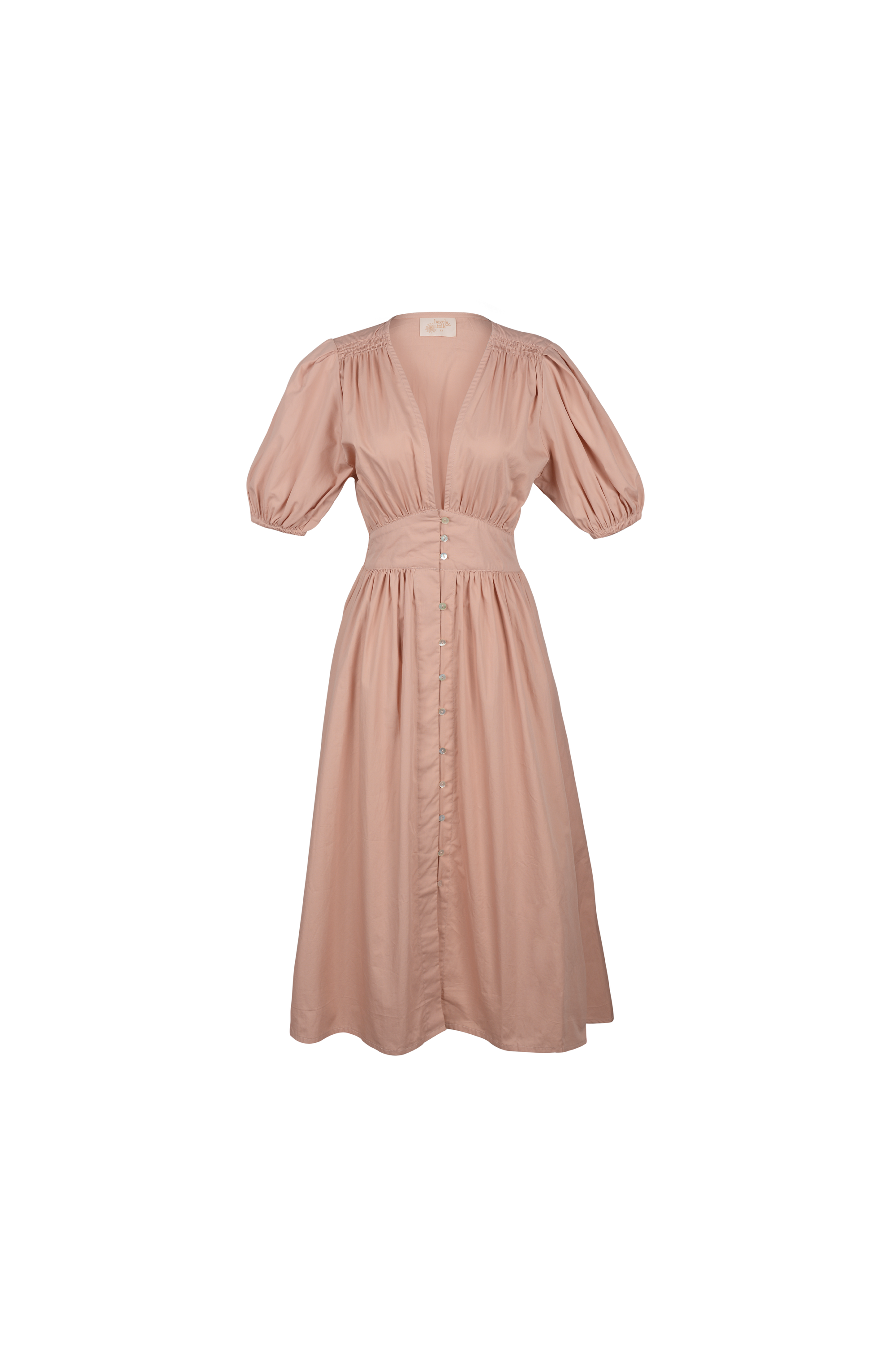 Hazel Midi Dress | Faded Blush