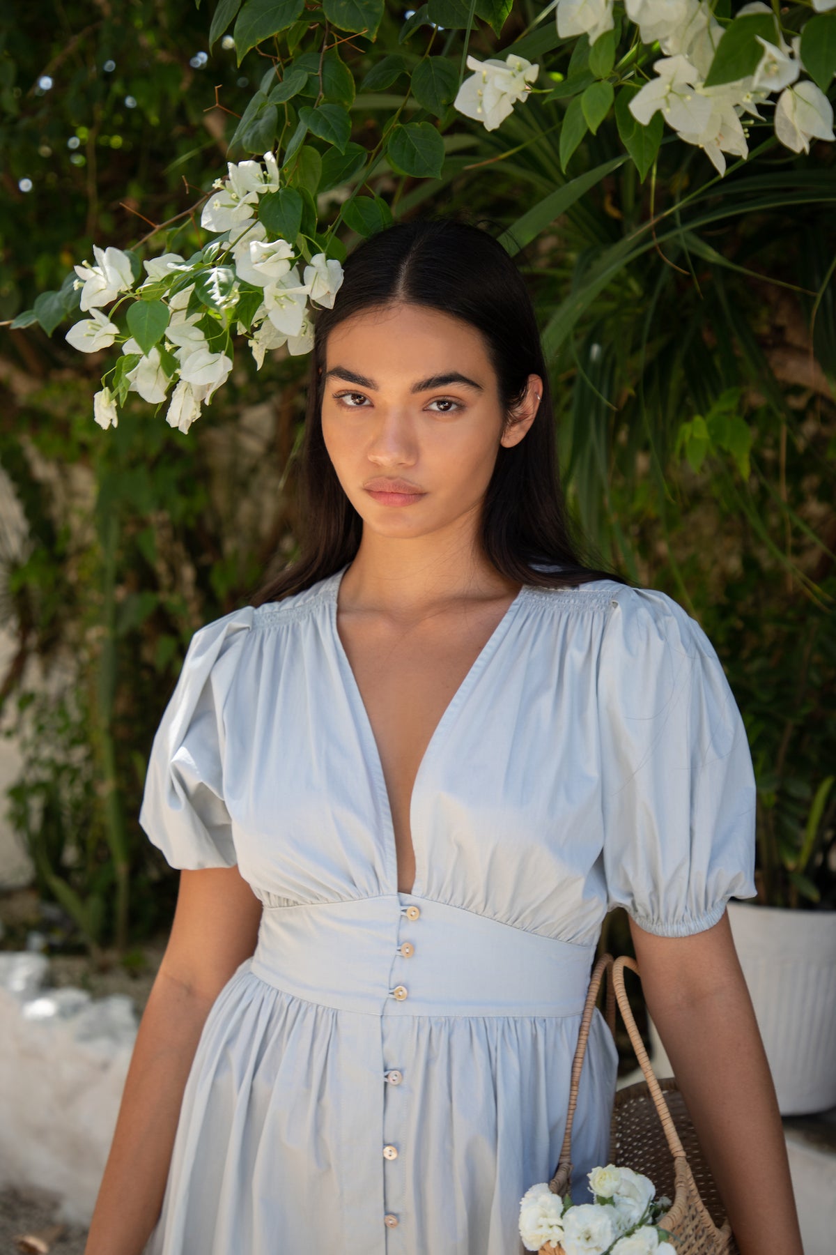 Hazel Midi Dress | Dusty Blue