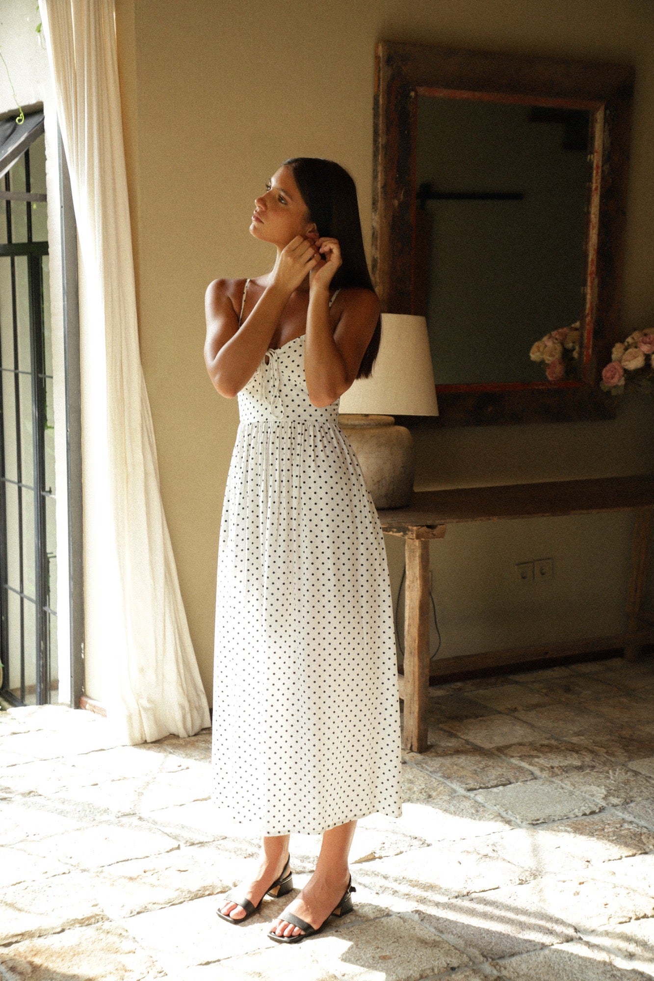 Carolyn Maxi Dress | White Polka Dot HAZEL & FOLK Carolyn Maxi Dress | White Polka Dot HAZEL & FOLK