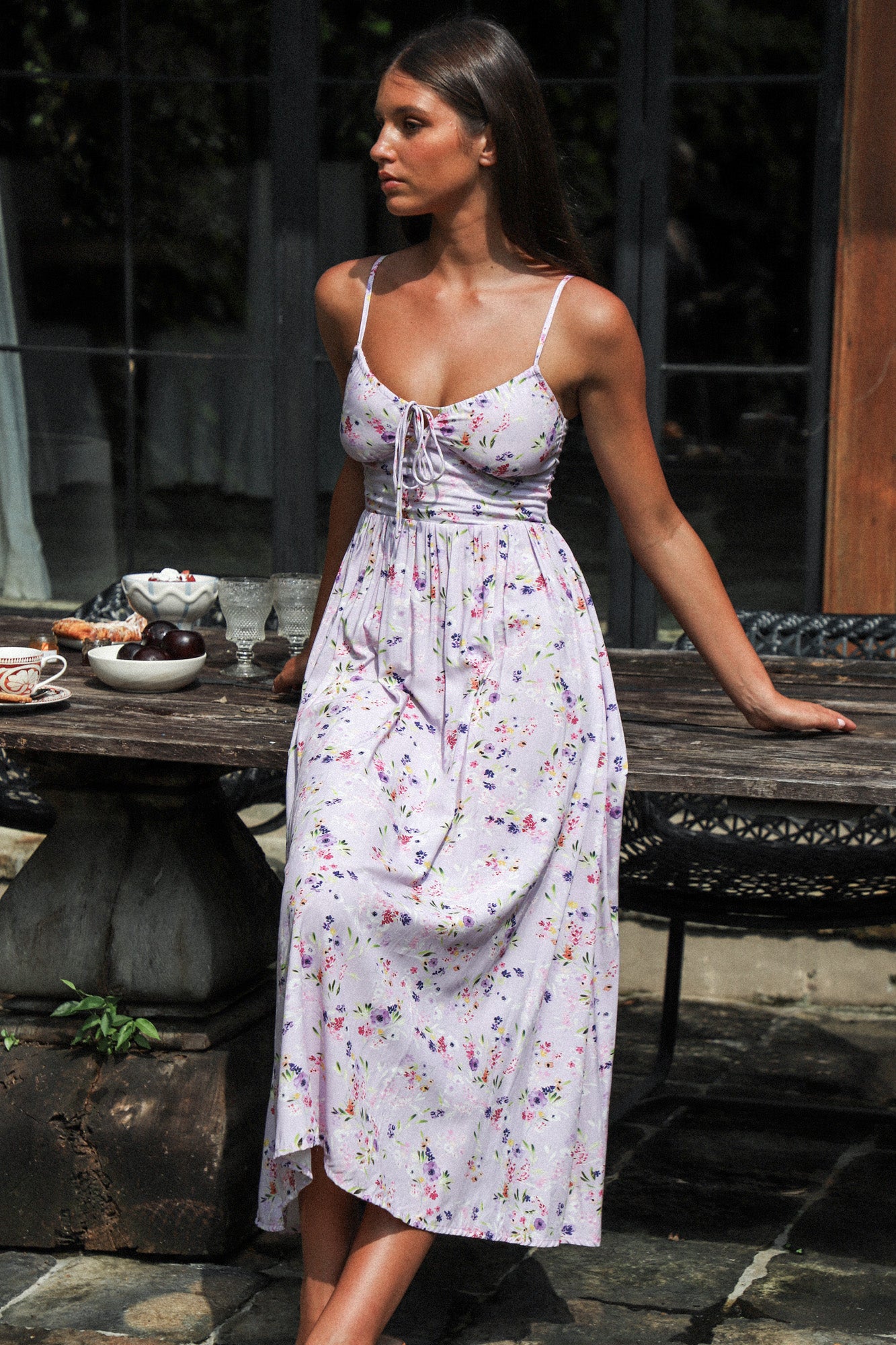 Carolyn Maxi Dress | Lavender Floral HAZEL & FOLK Carolyn Maxi Dress | Lavender Floral HAZEL & FOLK